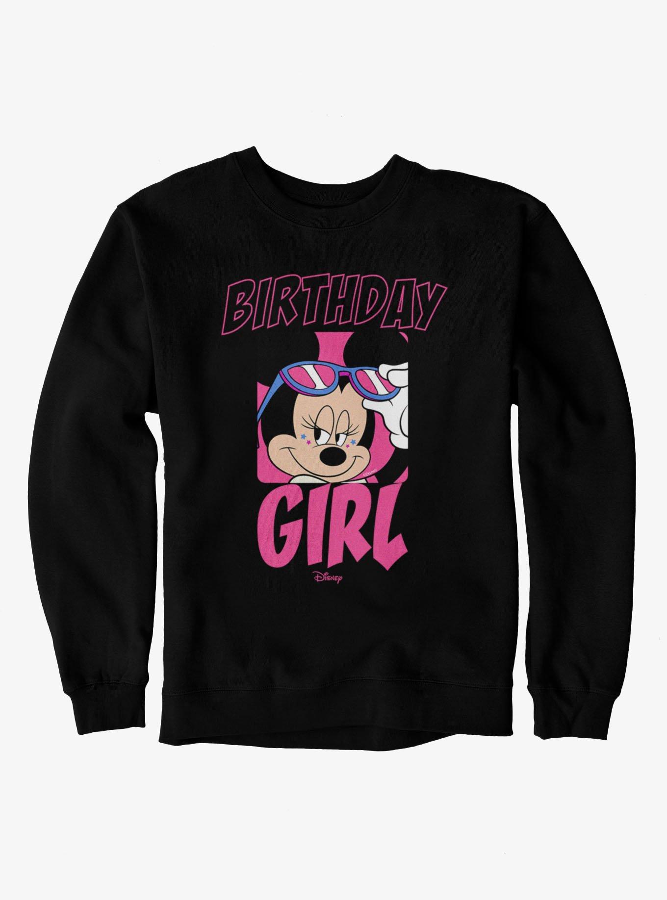 Disney Minnie Mouse Birthday Sunglasses Girl Sweatshirt, , hi-res