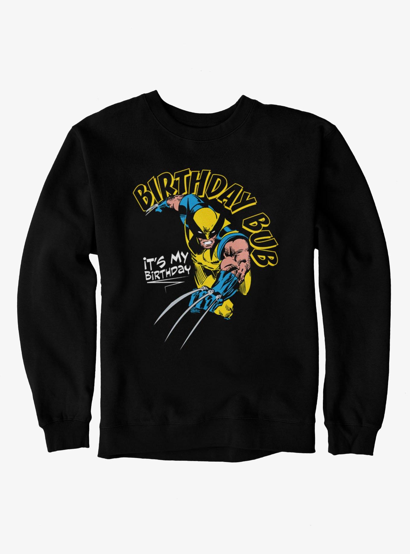 Marvel Comics Retro Wolverine Birthday Bub It's My Birthday Sweatshirt, , hi-res