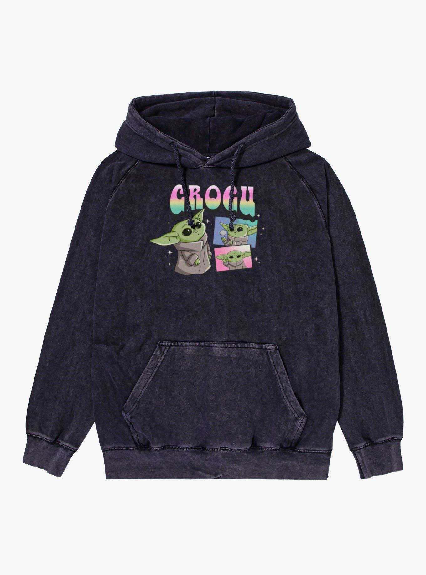 Star Wars The Mandalorian Grogu Cute Cartoon Gradient Mineral Wash Hoodie, , hi-res