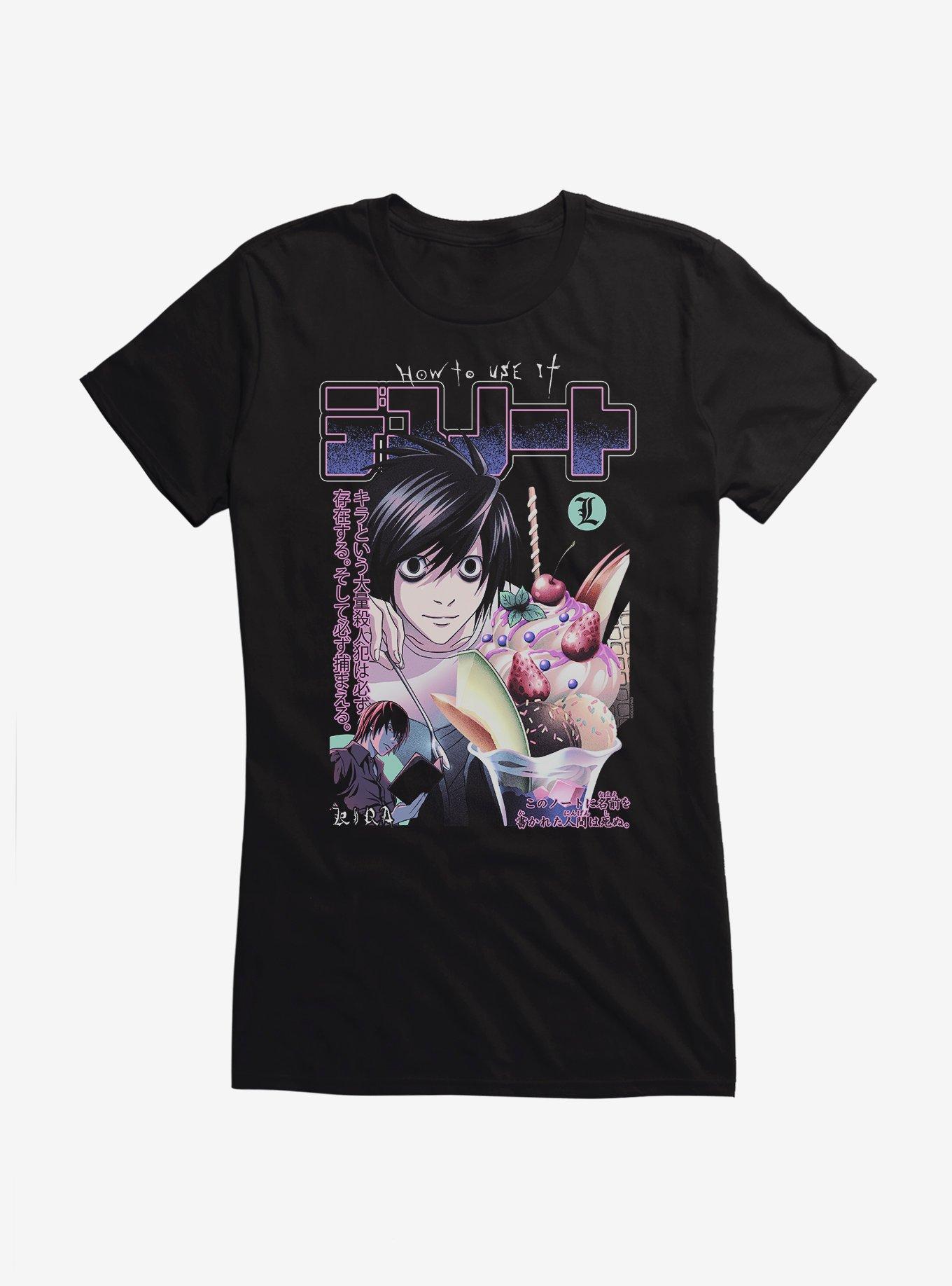 Death Note L Dessert How To Use It Girls T-Shirt, , hi-res