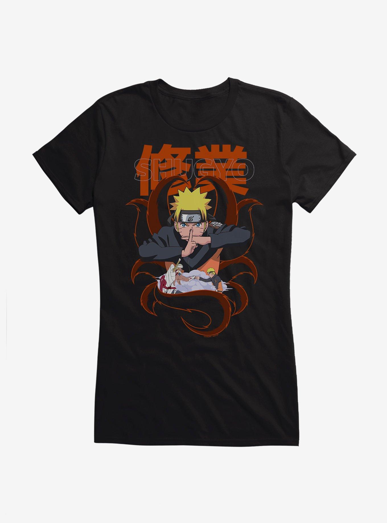 Naruto Shippuden Nine Tail Shugyo Girls T-Shirt, BLACK, hi-res view 1