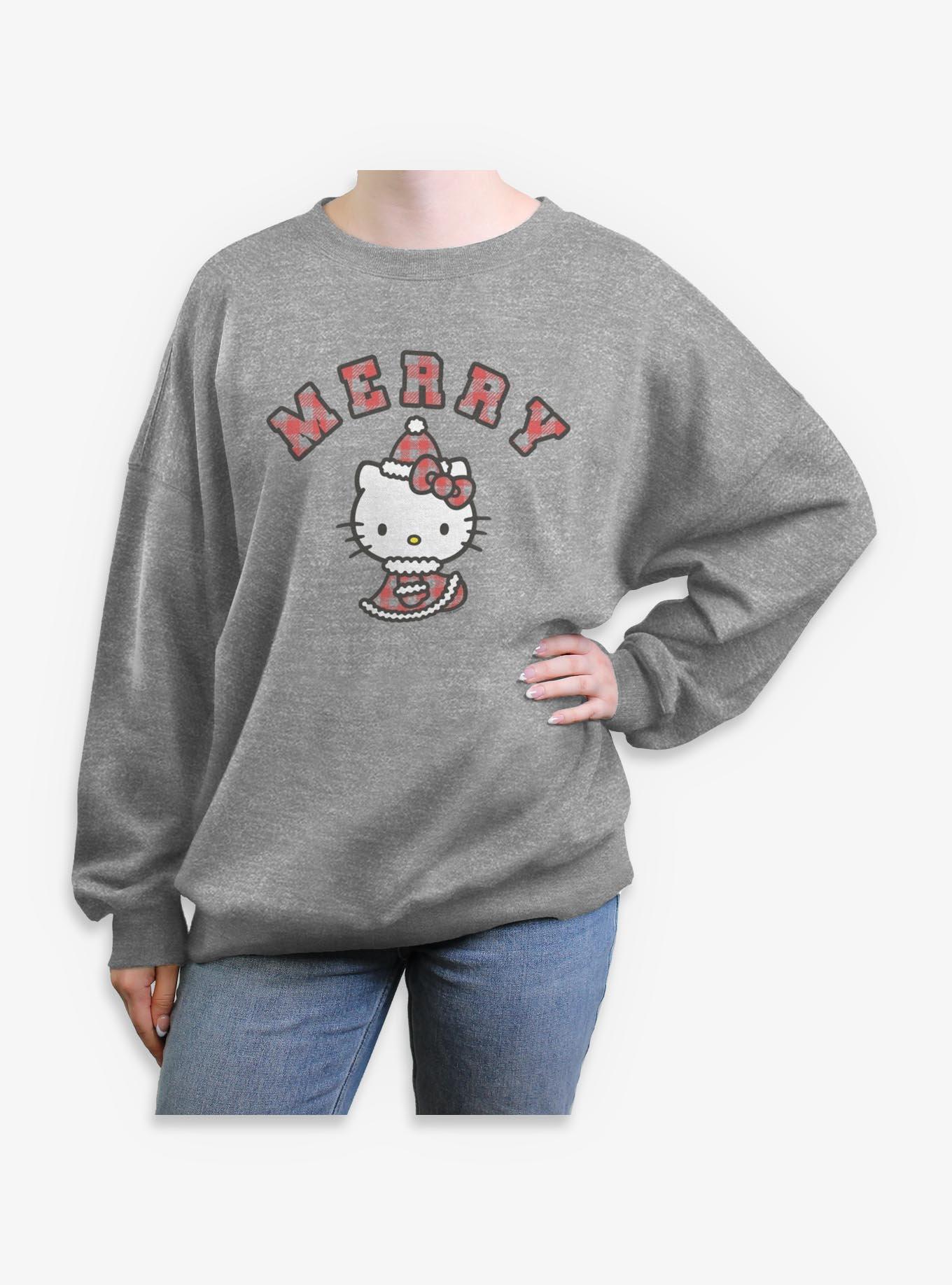 Sanrio Hello Kitty Santa Kitty Girls Oversized Sweatshirt, , hi-res