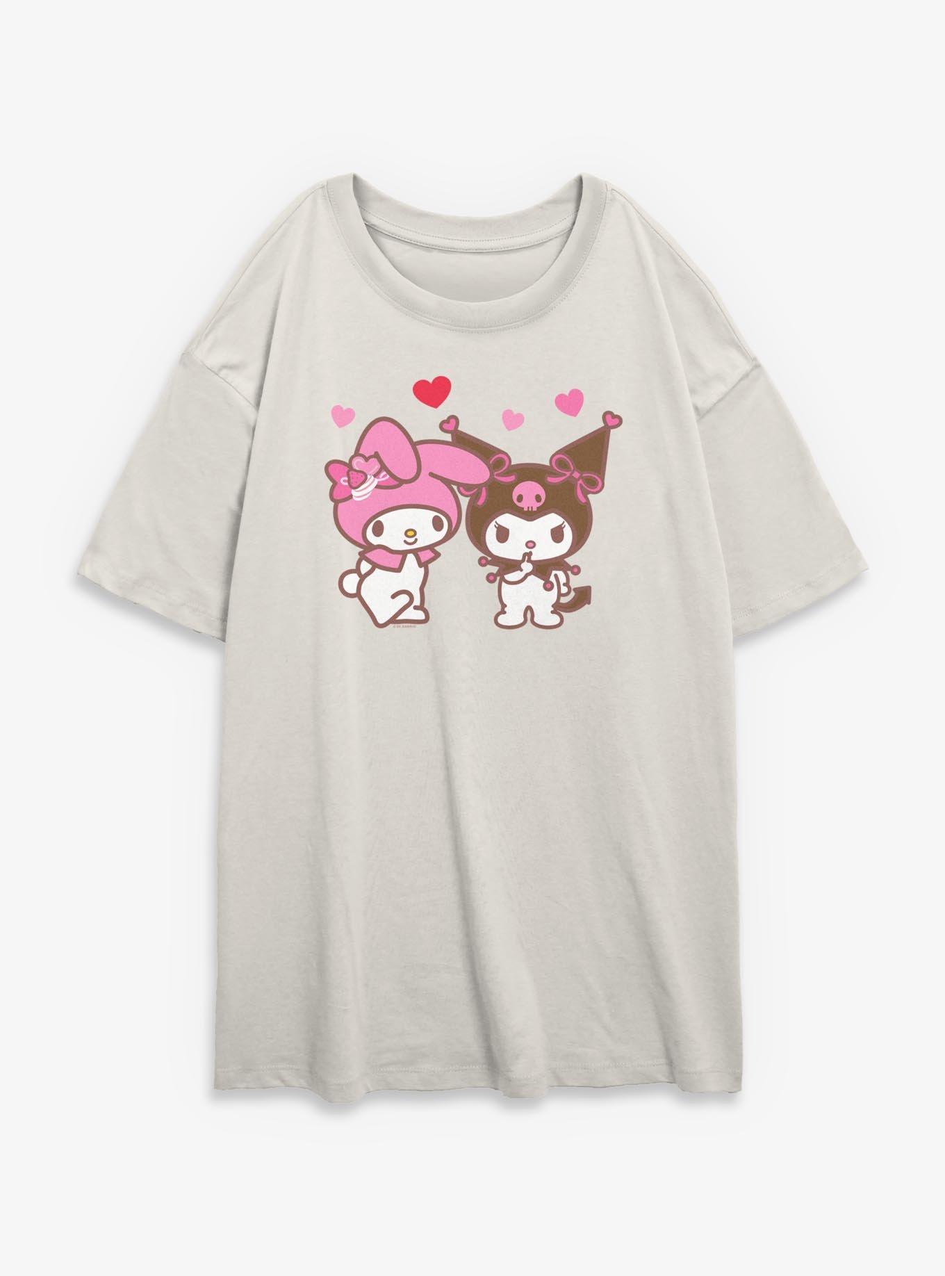 Sanrio My Melody & Kuromi Hearts Girls Oversized T-Shirt, , hi-res