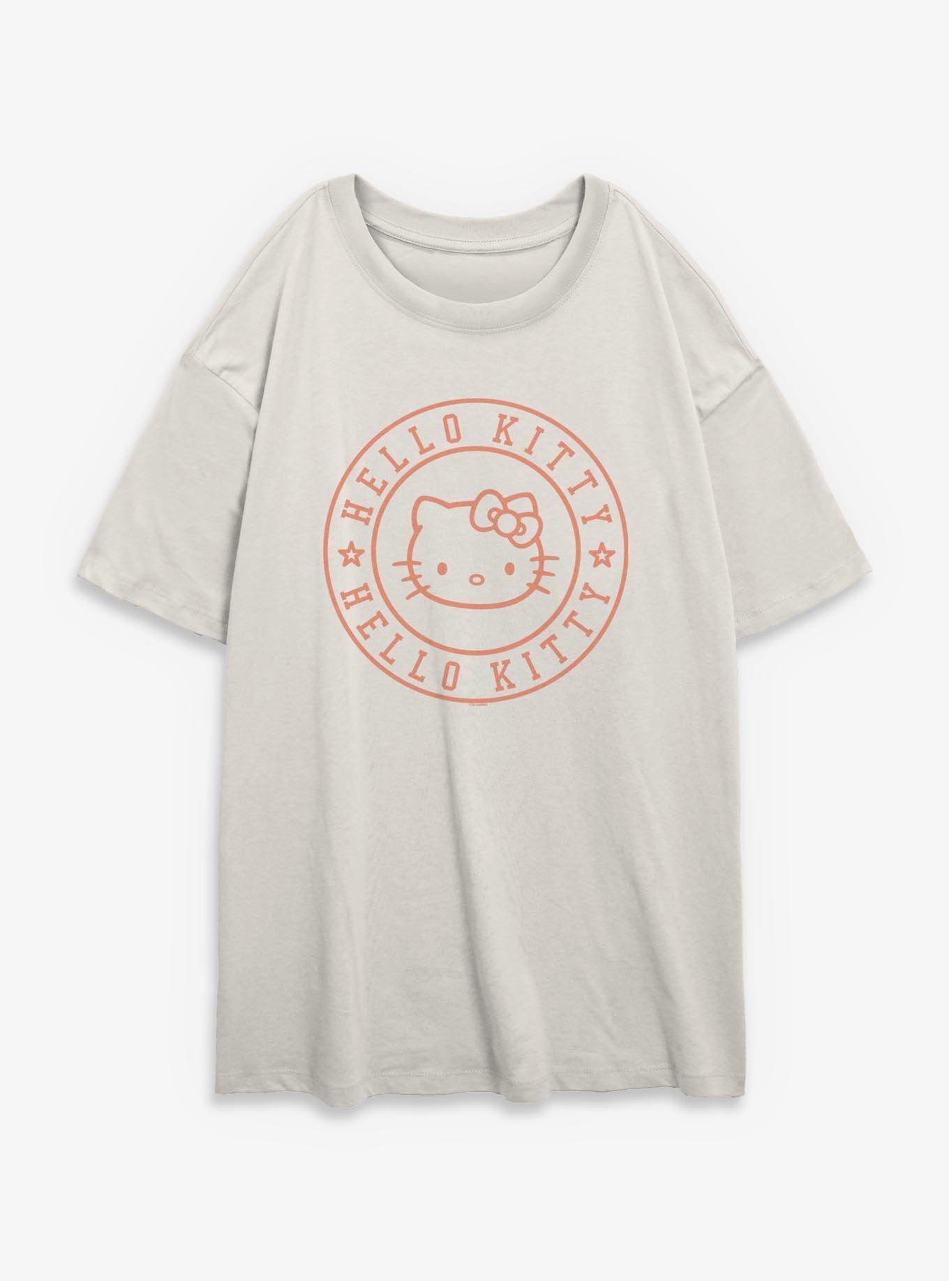Sanrio Hello Kitty Circle Logo Girls Oversized T-Shirt, , hi-res