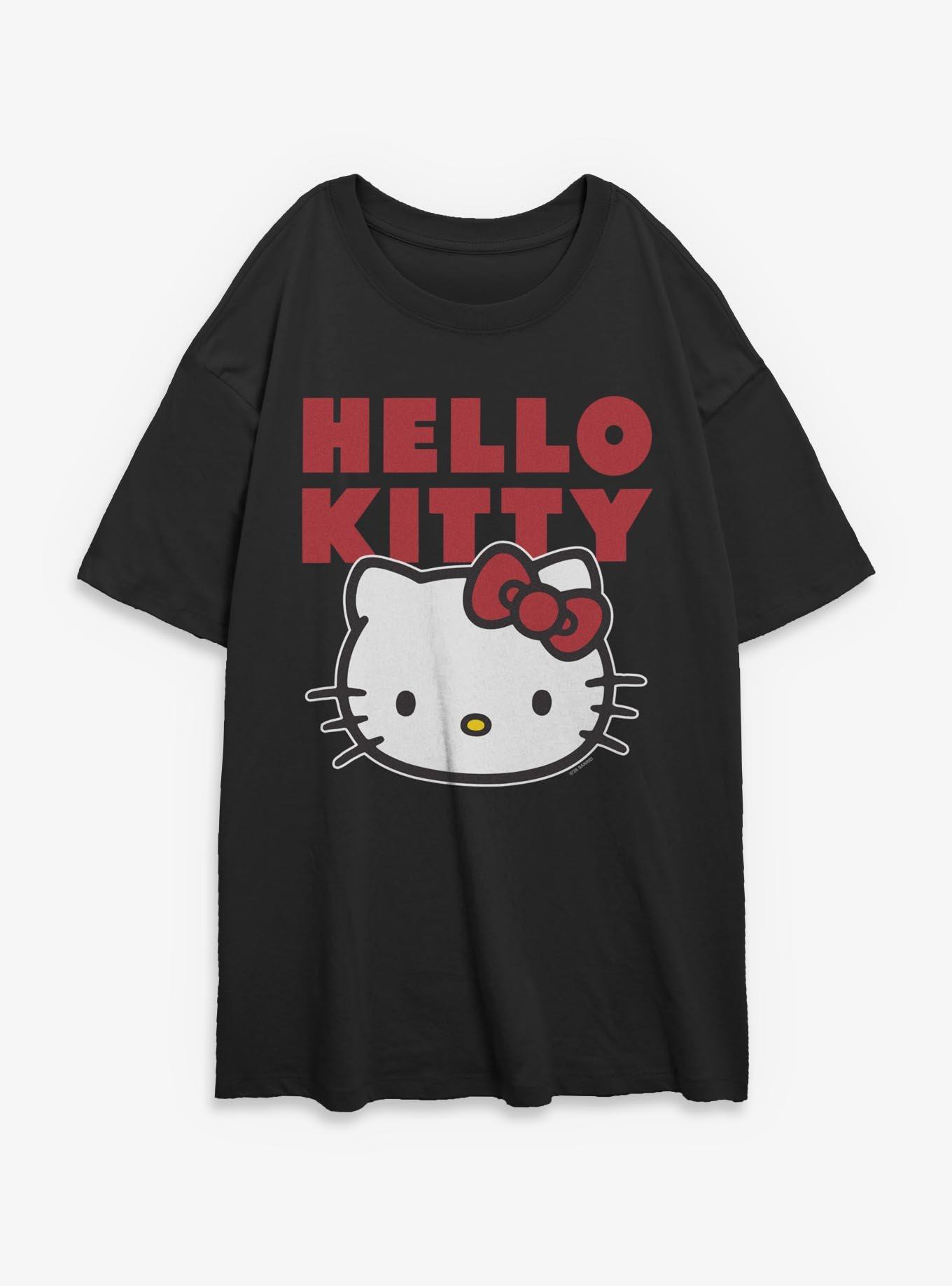 Sanrio Hello Kitty Classic Head Girls Oversized T-Shirt, , hi-res