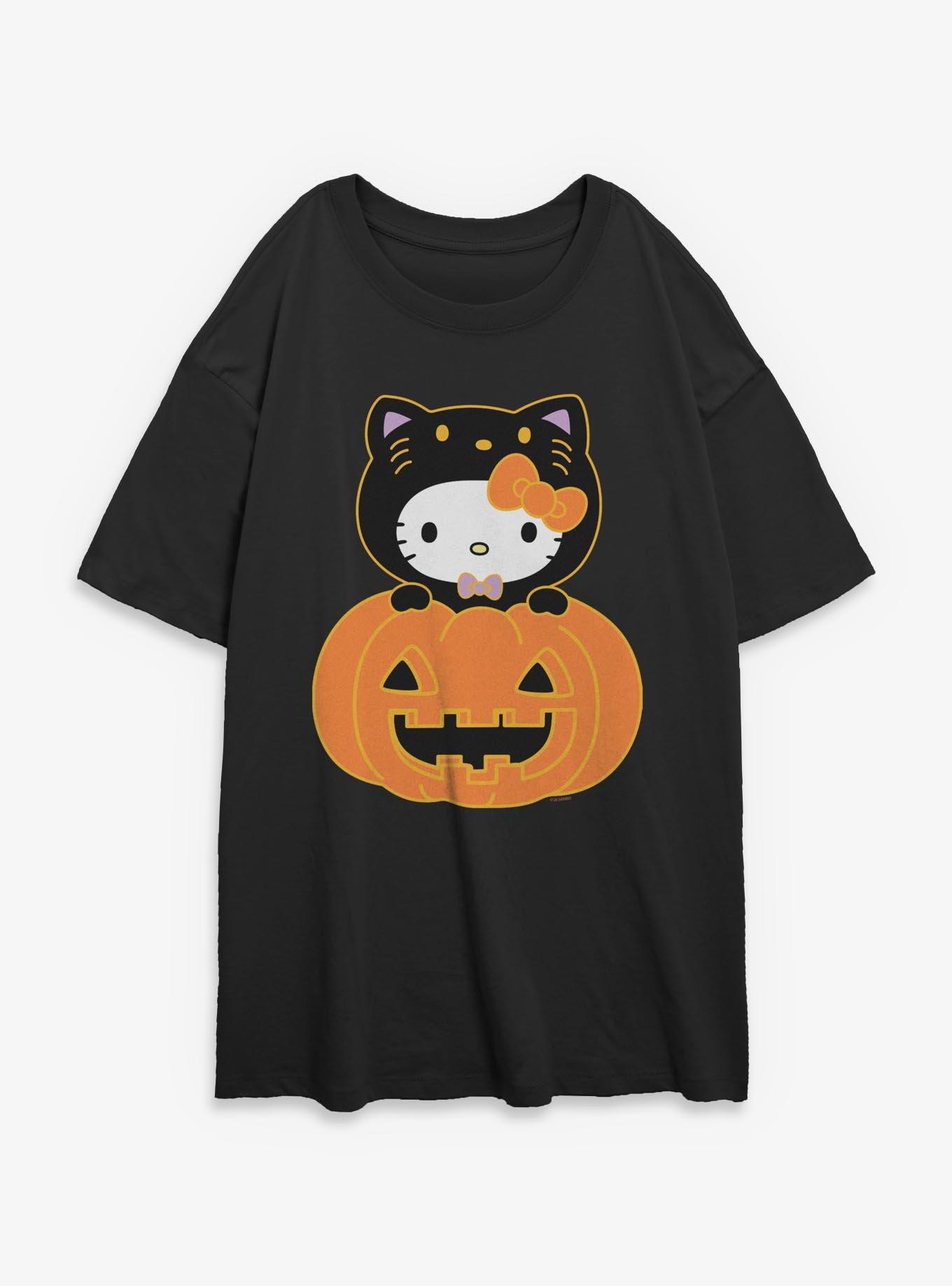 Sanrio Hello Kitty Halloween Pumpkin Girls Oversized T-Shirt, , hi-res