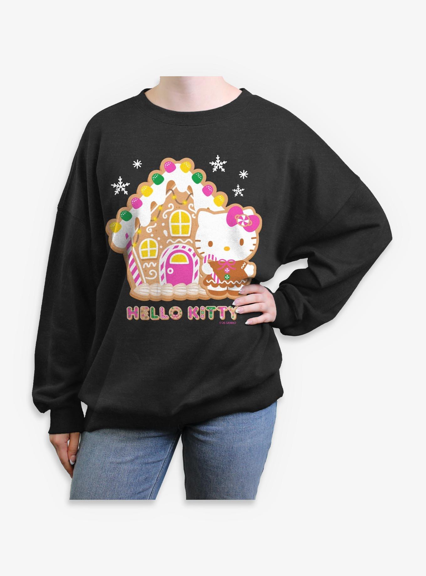 Sanrio Hello Kitty Gingerbread House Girls Oversized Sweatshirt, , hi-res