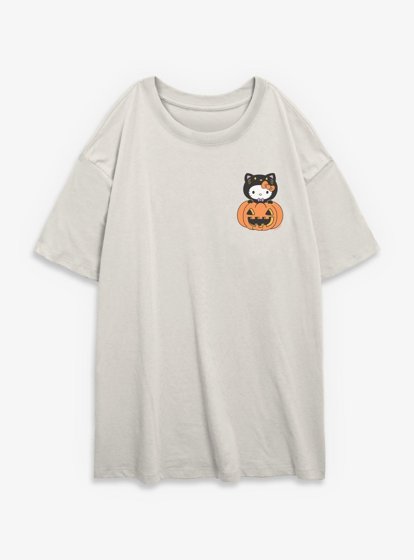 Sanrio Hello Kitty Pumpkin Halloween Cat Girls Oversized T-Shirt, , hi-res