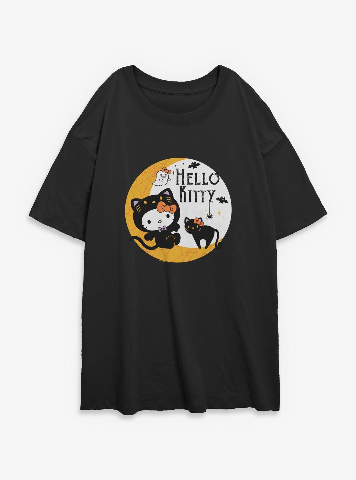 Sanrio Hello Kitty Halloween Cat and Moon Girls Oversized T-Shirt, , hi-res