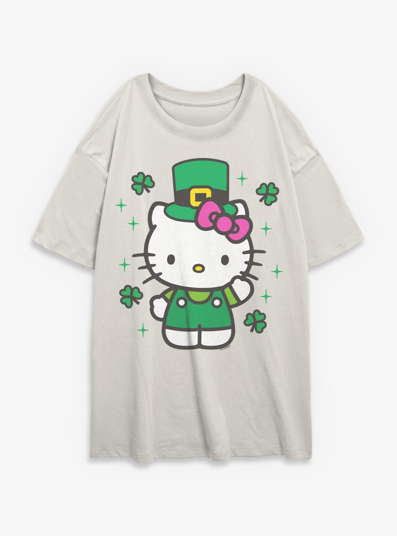 Sanrio Hello Kitty St. Patrick Day Girls Oversized T-Shirt, , hi-res