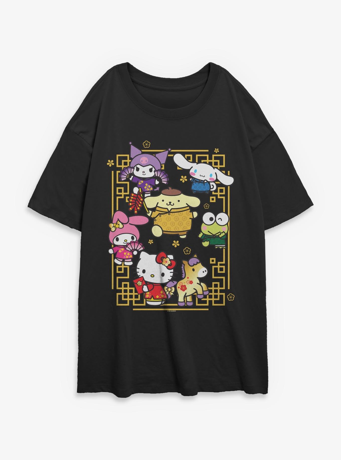 Sanrio Hello Kitty Year Of The Horse Frame Girls Oversized T-Shirt, , hi-res