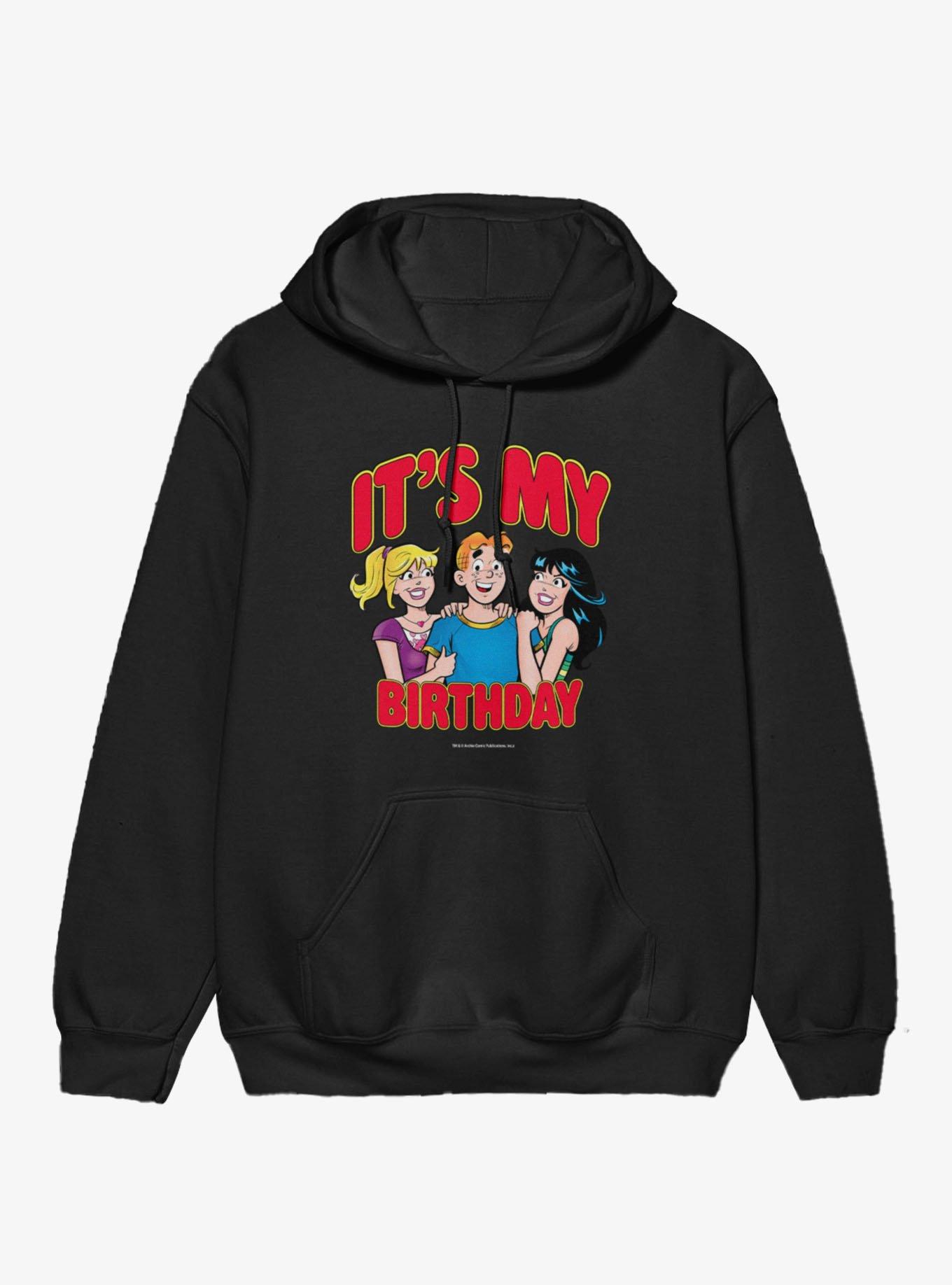 Archie Comics It's My Birthday Hoodie, BLACK, hi-res view 1
