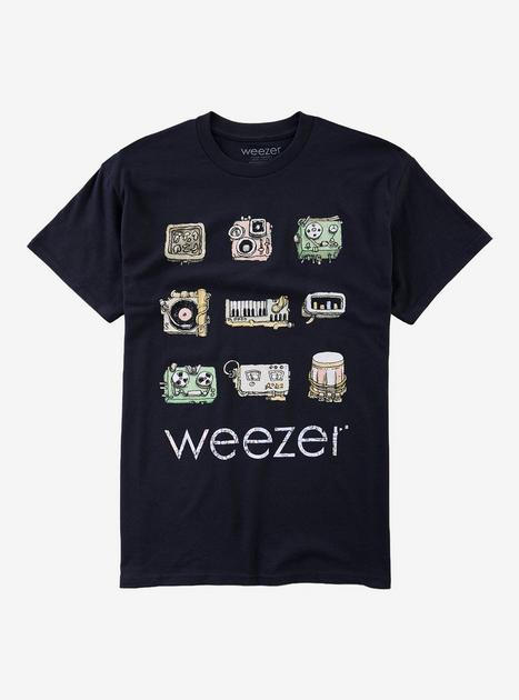 Weezer Instrument Grid T-Shirt | Hot Topic