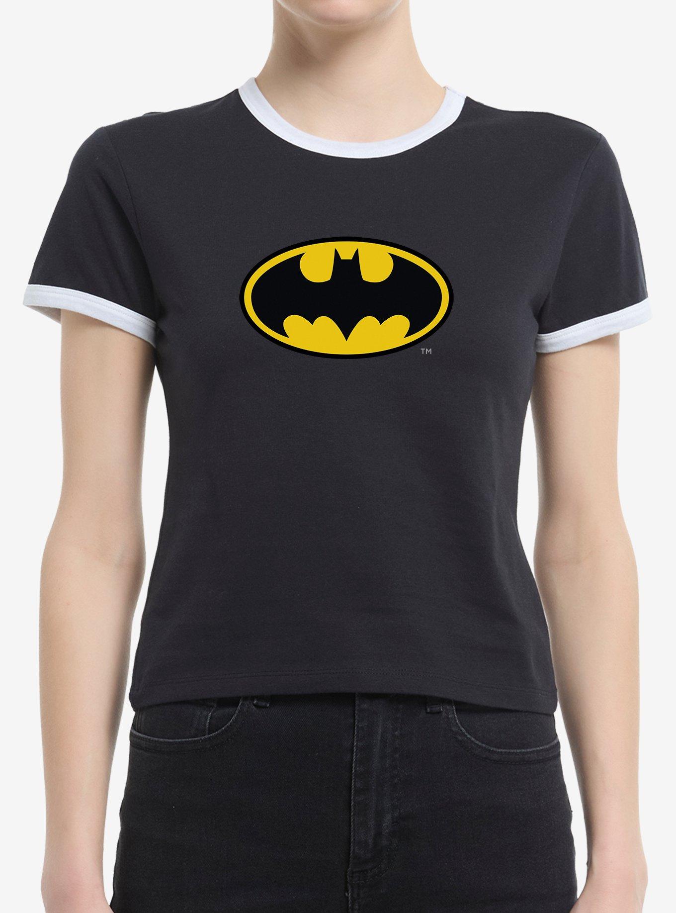Batman Bat Logo Girls Ringer T-Shirt, , hi-res