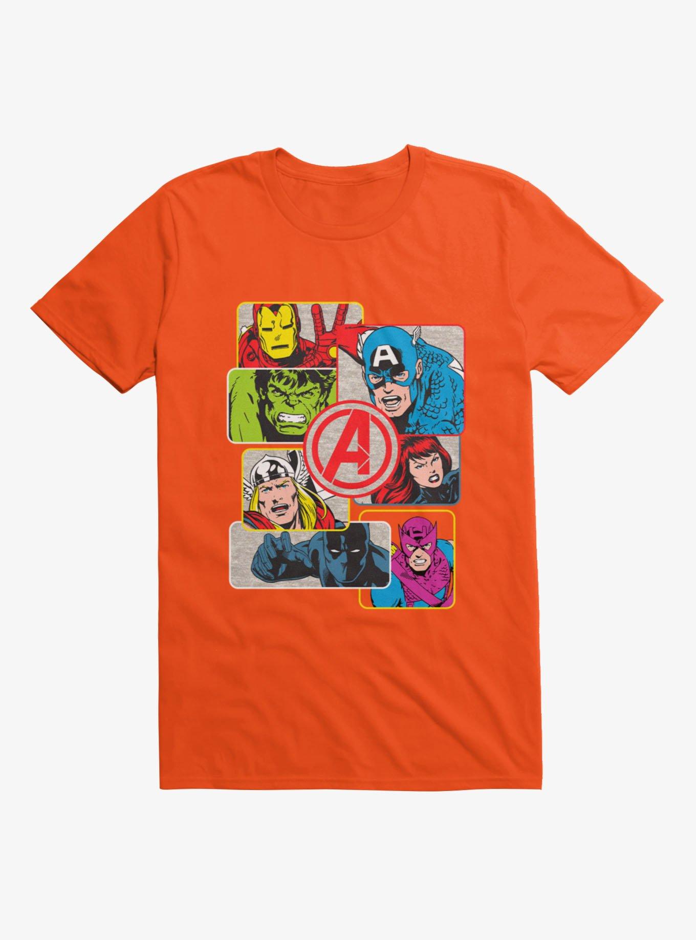 Marvel Avengers Classic Heroes Comic Grid Panel T-Shirt, , hi-res