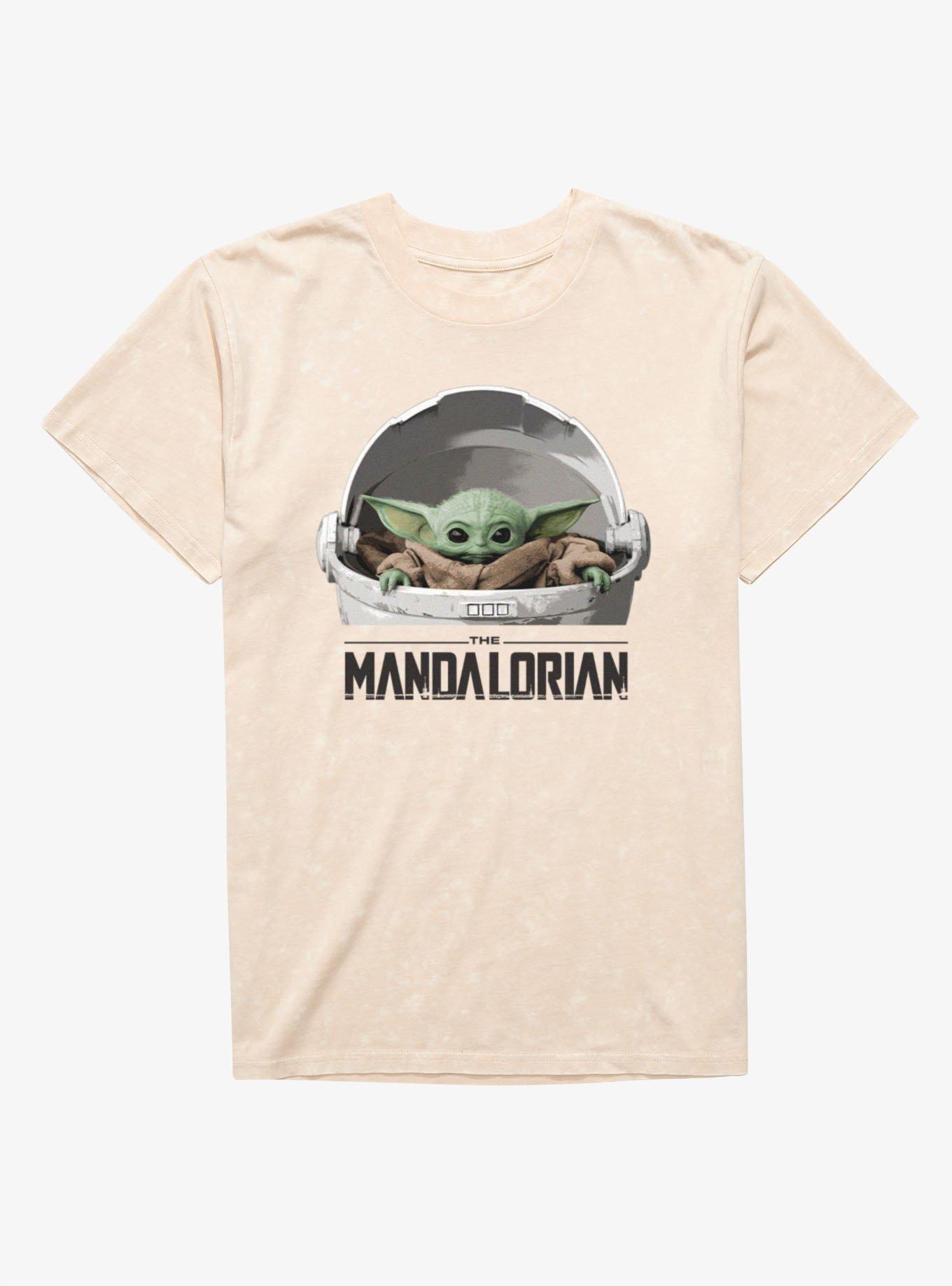 Star Wars The Mandalorian Grogu Pod Mineral Wash T-Shirt, NATURAL MINERAL WASH, hi-res view 1