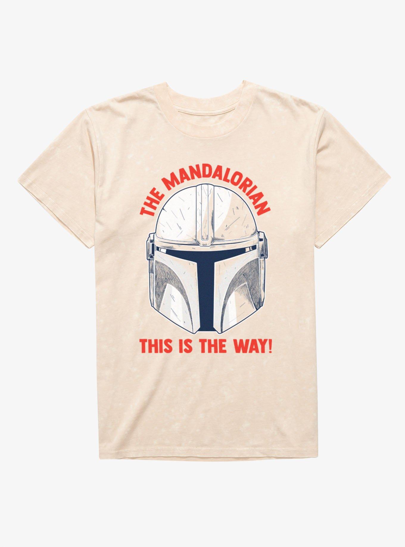 Star Wars The Mandalorian This Is The Way Helmet Sketch Mineral Wash T-Shirt, , hi-res