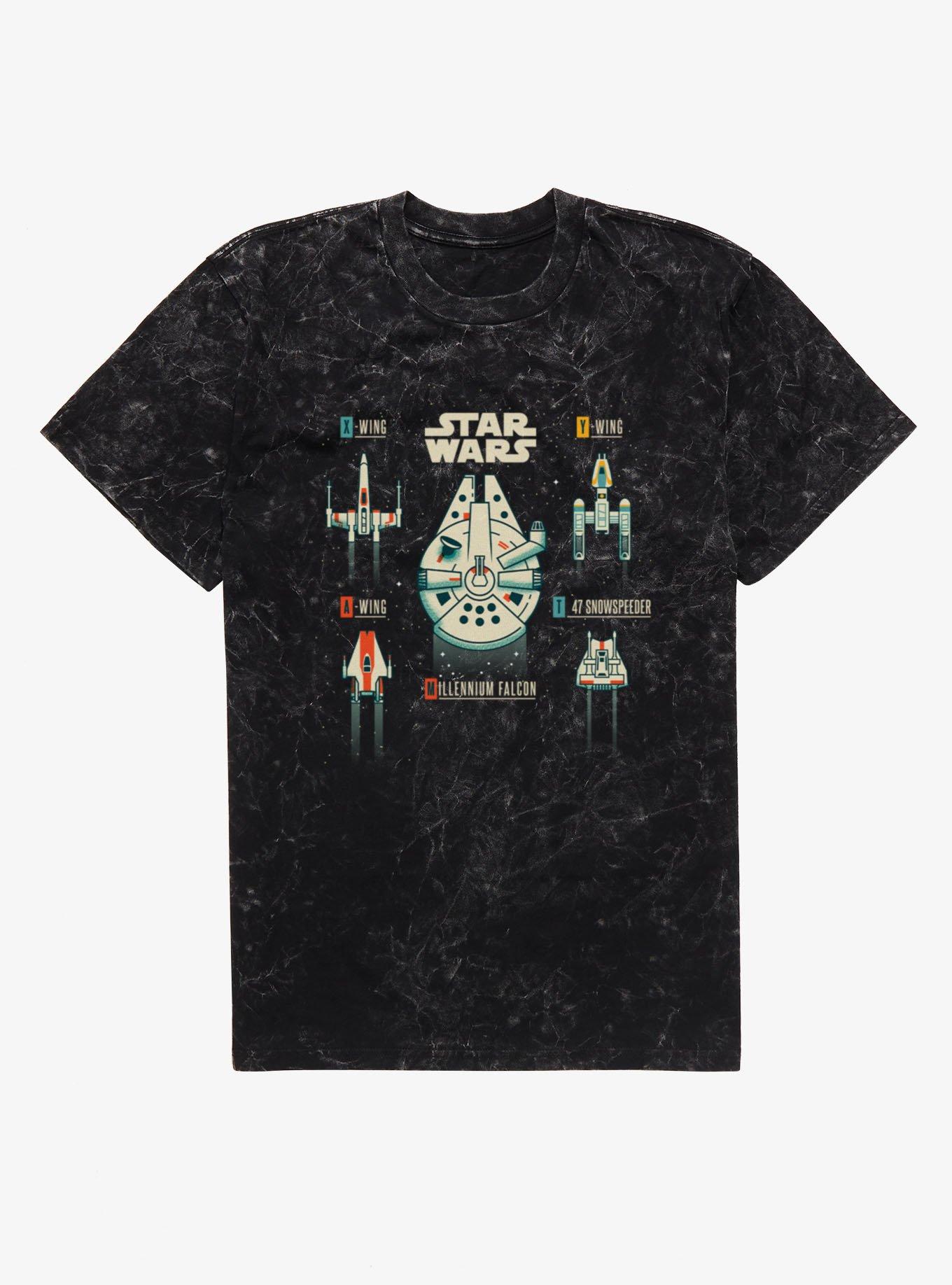 Star Wars Ship Cartoons T 47 Snowspeeder Mineral Wash T-Shirt