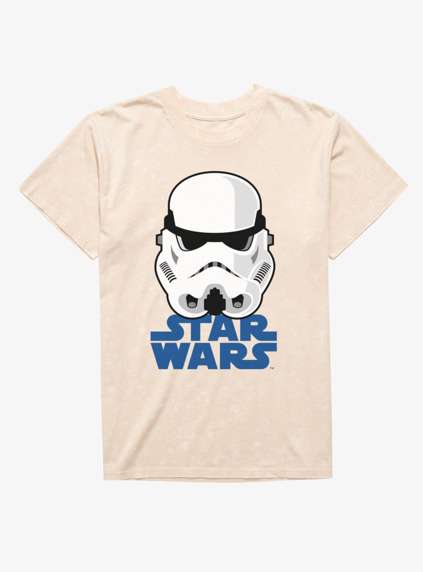 Star Wars Trooper Helmet On Logo Mineral Wash T-Shirt