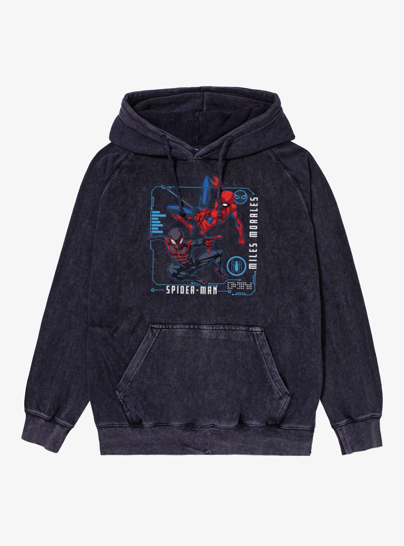 Marvel Spider-Man Jumping Team Up Peter And Miles Mineral Wash Hoodie, , hi-res