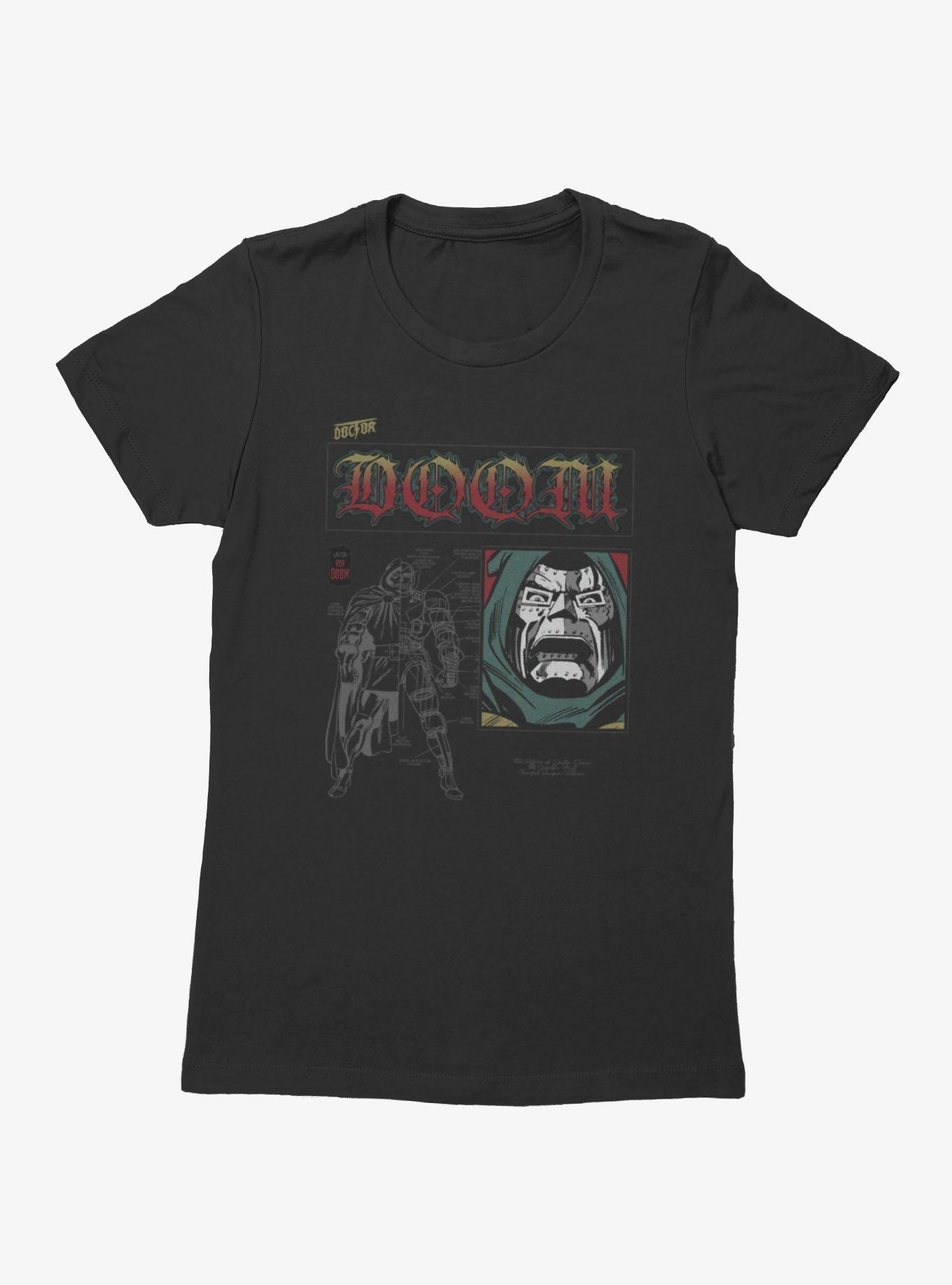 Marvel Comics Retro Doctor Von Doom Zoom On Face Womens T-Shirt
