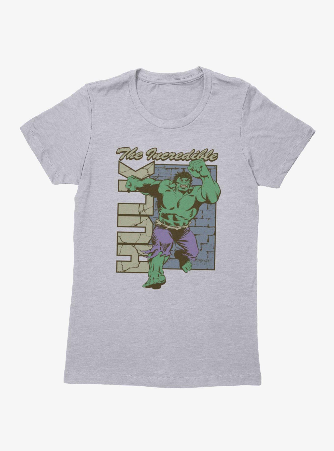 Marvel Comics Retro Incredible Hulk Wall Smash Run Womens T-Shirt, , hi-res