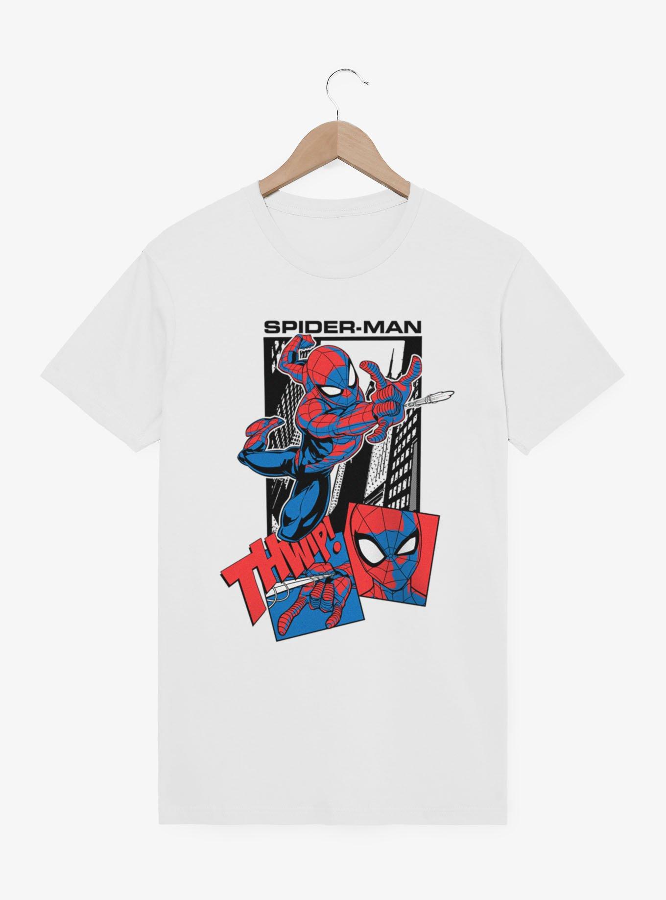 Marvel Spider-Man Thwip Through The City Panel T-Shirt, , hi-res