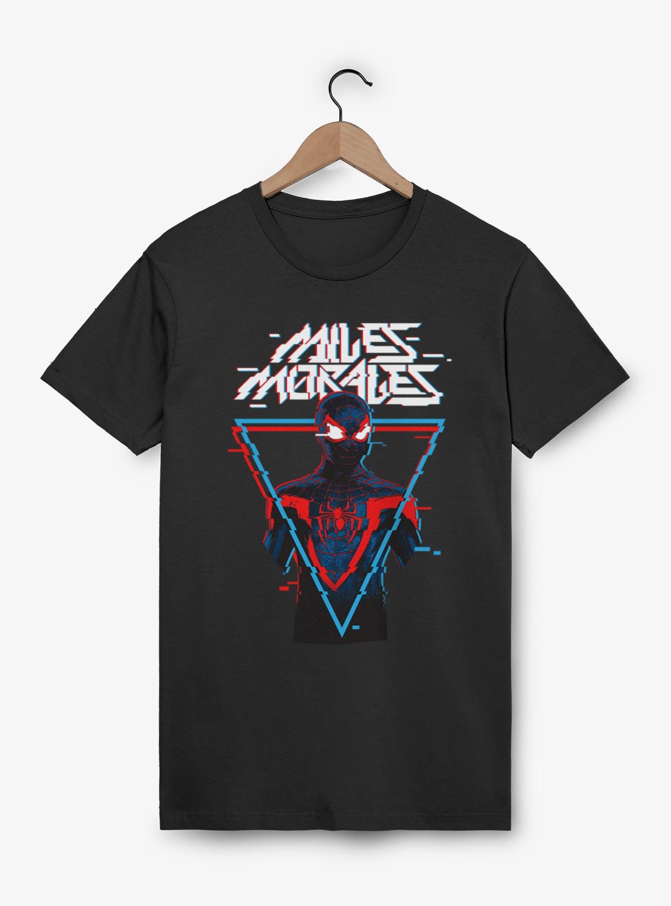 Marvel Spider-Man Miles Morales Digital Glitch Triangle T-Shirt, , hi-res