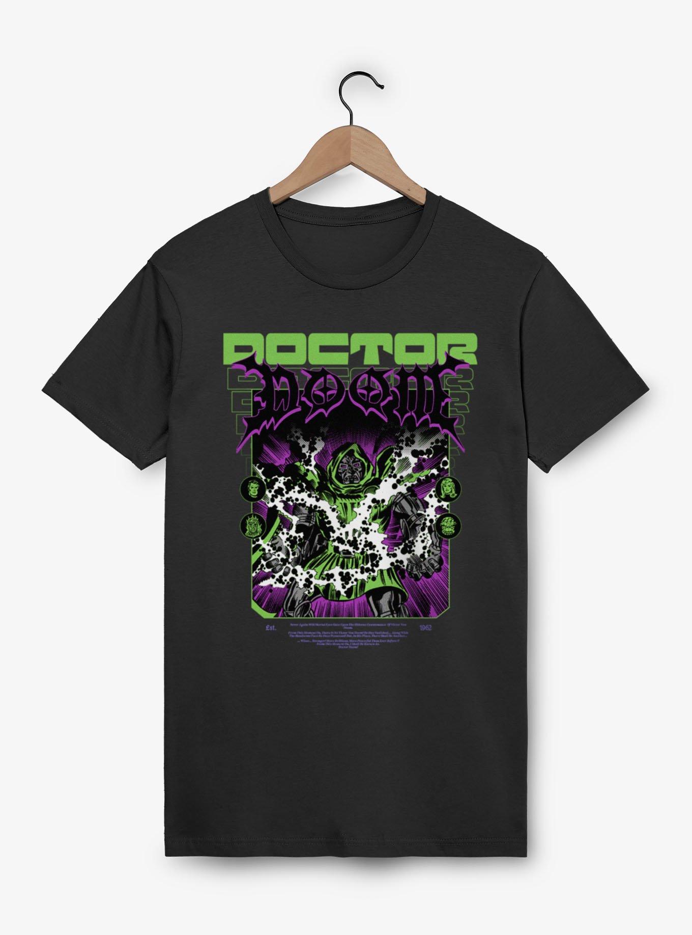 Marvel Comics Retro Doctor Doom Green Purple Explosion T-Shirt, , hi-res