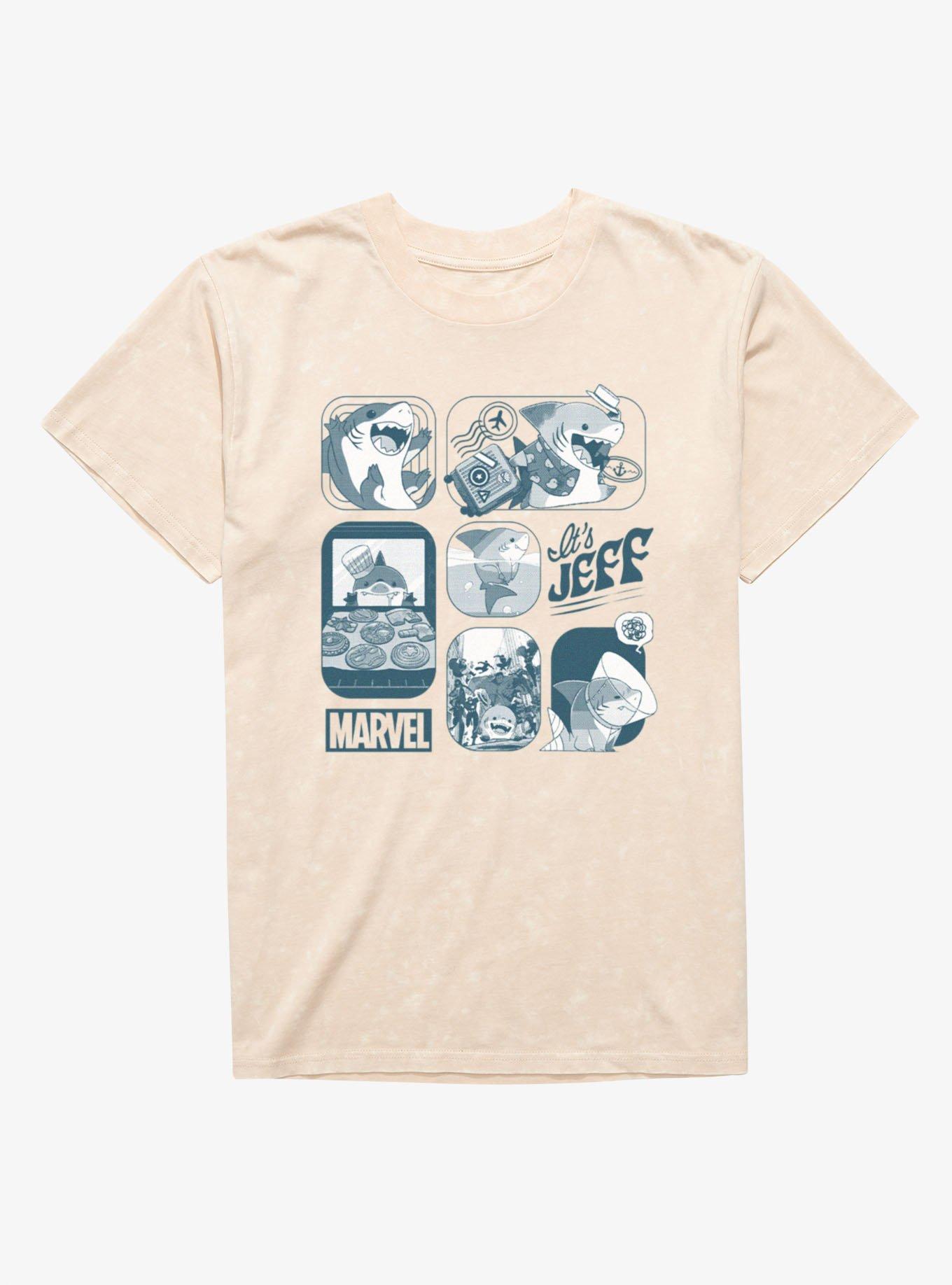 Marvel Rivals Its Cute Jeff Squares Mineral Wash T-Shirt, NATURAL MINERAL WASH, hi-res view 1
