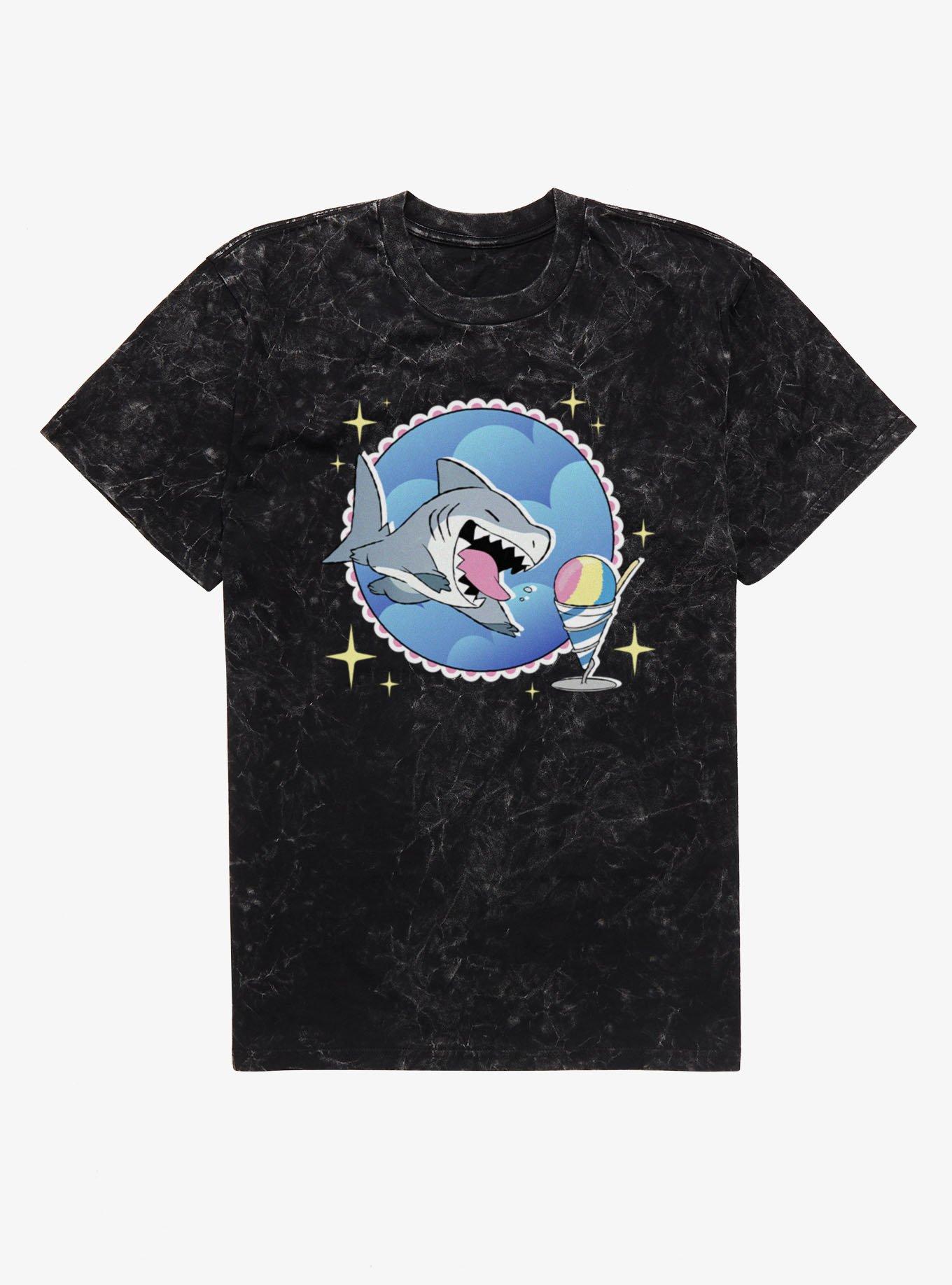 Marvel Rivals Jeff Want Ice Cream Circle Mineral Wash T-Shirt, BLACK MINERAL WASH, hi-res view 1