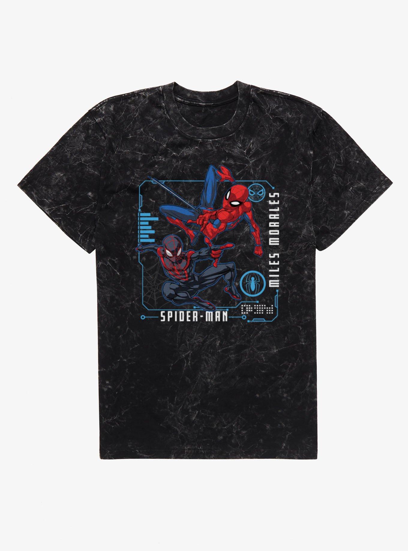 Marvel Spider-Man Jumping Team Up Peter And Miles Mineral Wash T-Shirt, , hi-res