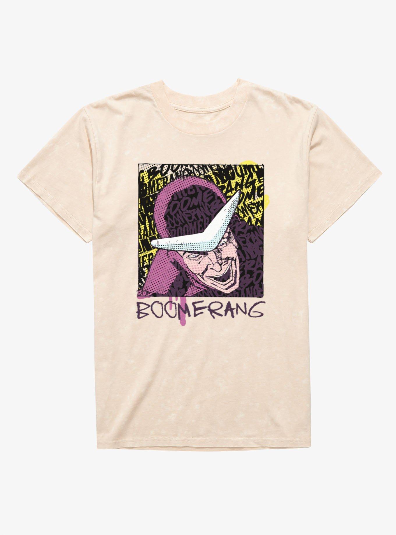 Marvel Spider-Man Boomerang Crazy Laugh Poster Mineral Wash T-Shirt, NATURAL MINERAL WASH, hi-res view 1