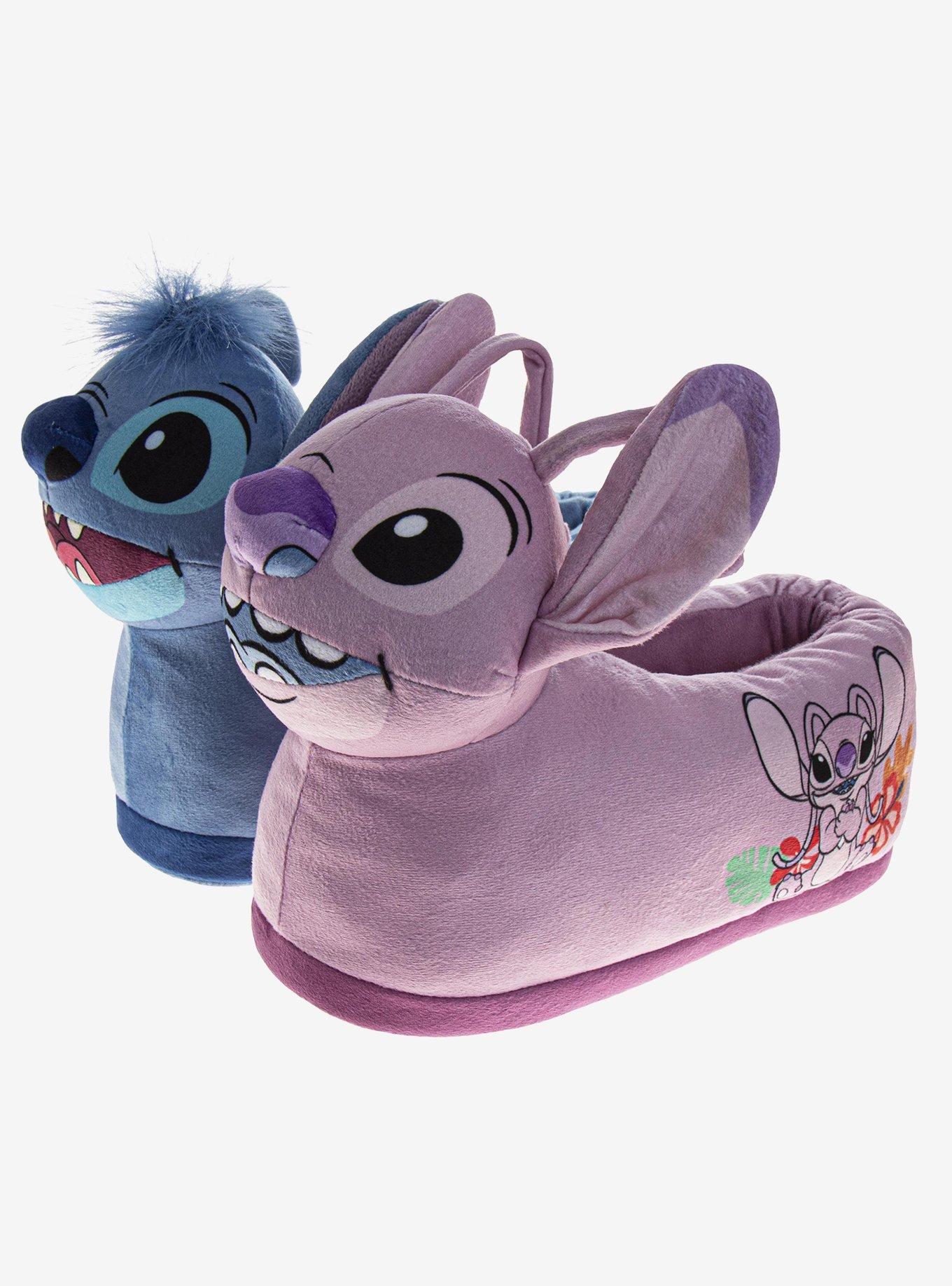 Disney Lilo & Stitch Kids Plush Slippers Pink Blue, , hi-res