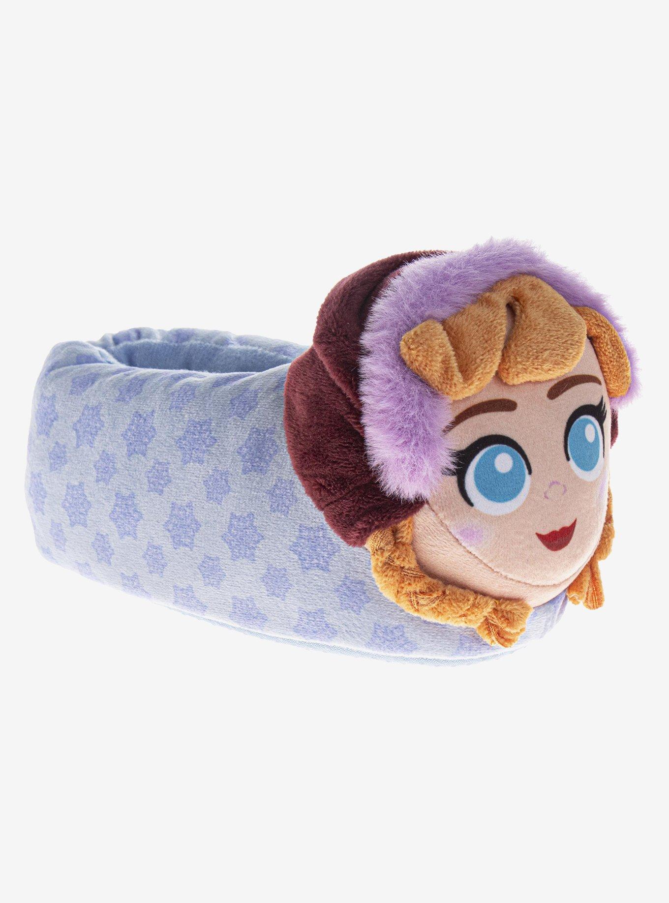 Disney Frozen 3D Anna & Elsa Fluffy Toddler & Kids Slippers, , hi-res