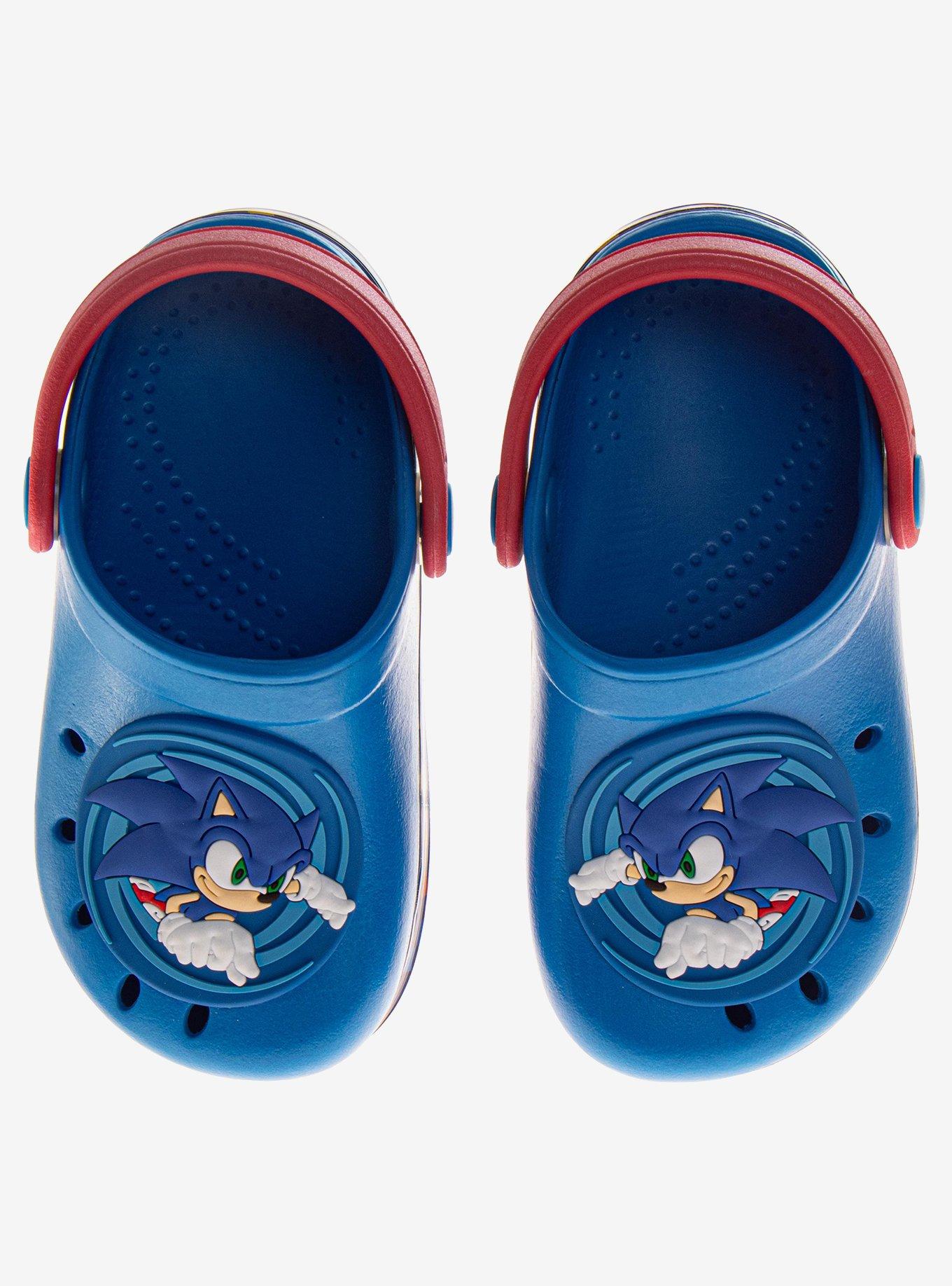 Sonic The Hedgehog Slip-On Toddler & Little Kid EVA Clogs Blue and Red, , hi-res
