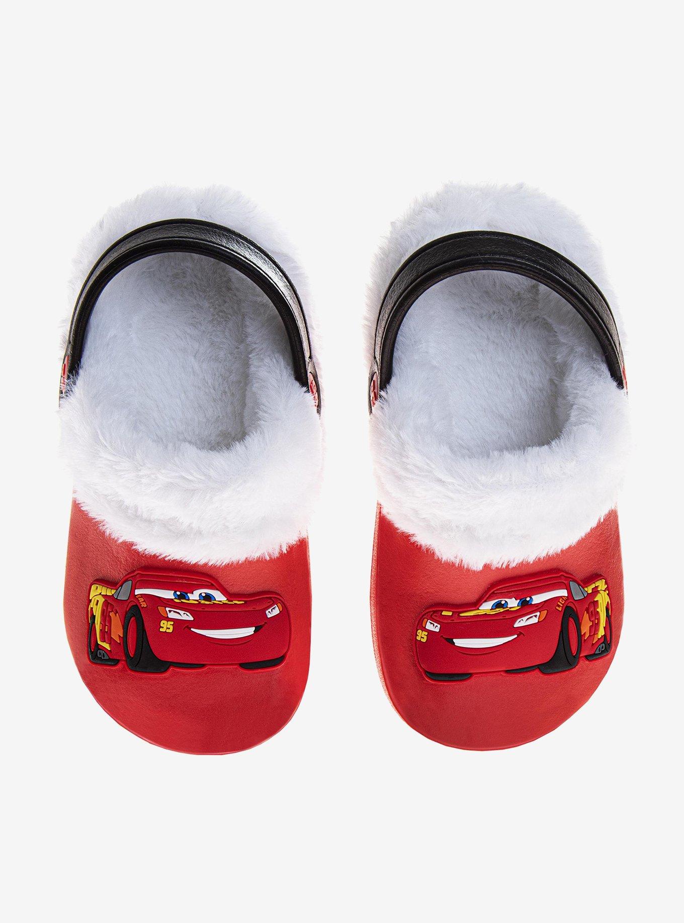 Disney Pixar Cars Lightning McQueen Fuzzy Fleece-Lined Toddler & Little Kids Clogs, , hi-res