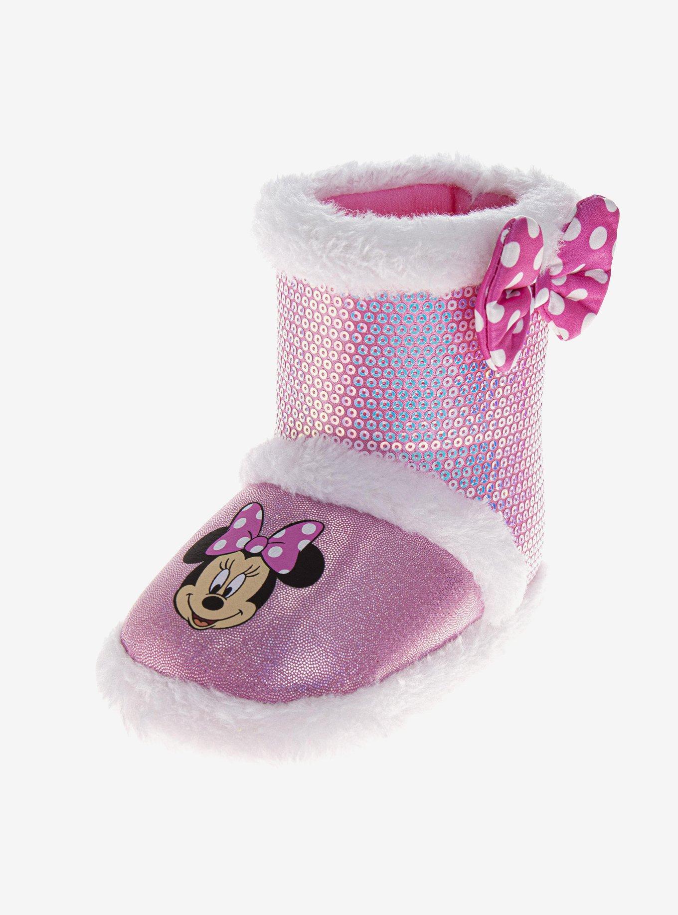 Disney Minnie Mouse Booties Toddler & Little Kids Slippers