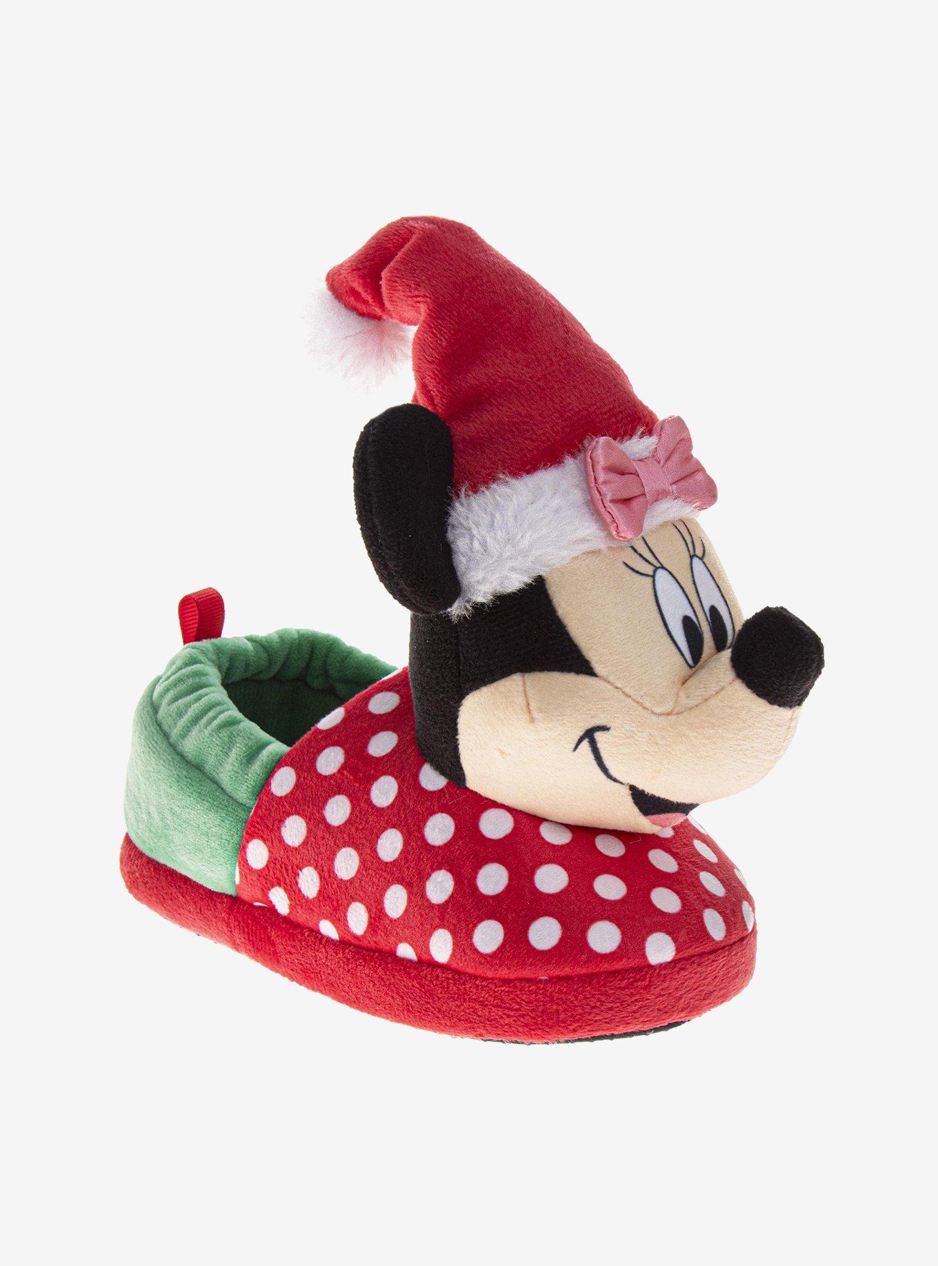Disney Minnie Mouse Christmas Toddler & Little Kids Cozy Slippers, , hi-res