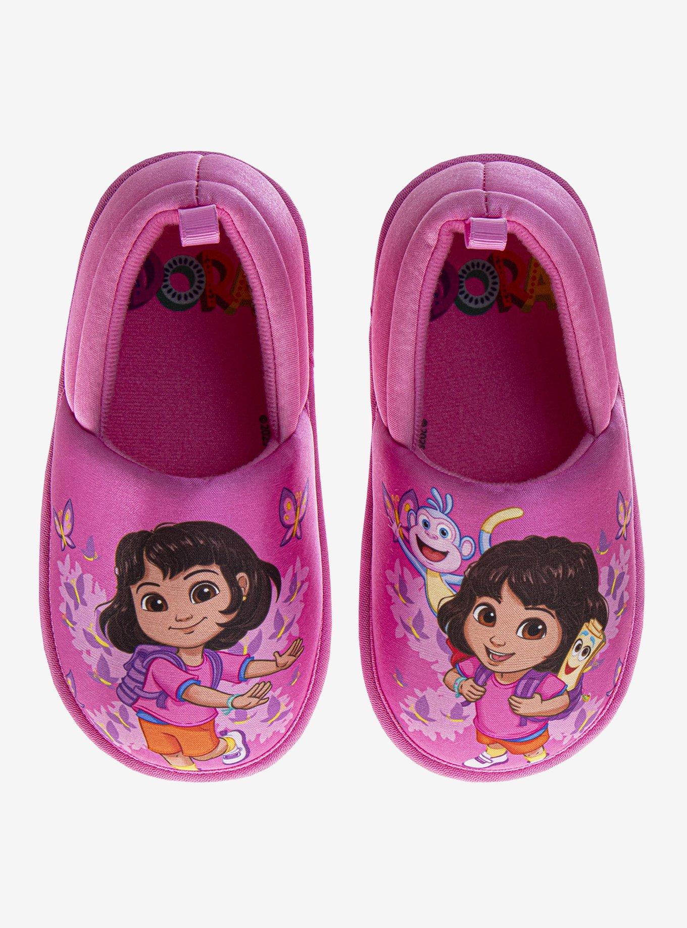 Dora The Explorer Toddler & Little Kids Plush Slippers, , hi-res