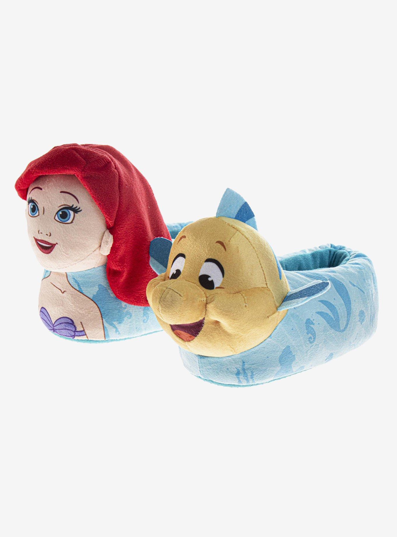 Disney The Little Mermaid 3D Ariel & Flounder Toddler & Kids Fluffy Slippers, , hi-res