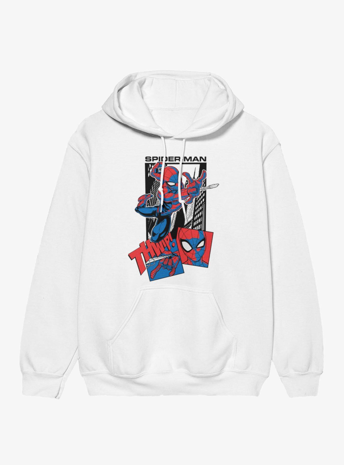Marvel Spider-Man Thwip Through The City Panel Hoodie, , hi-res
