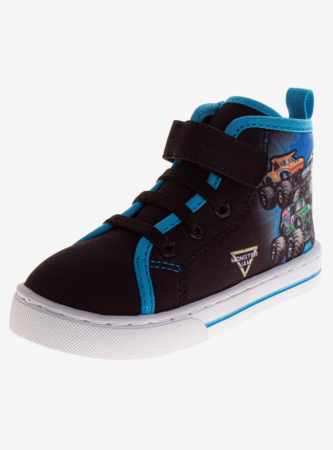 Monster Jam Canvas Rugged Tread Lace Up High Top Toddler & Little Kids Sneakers, , hi-res