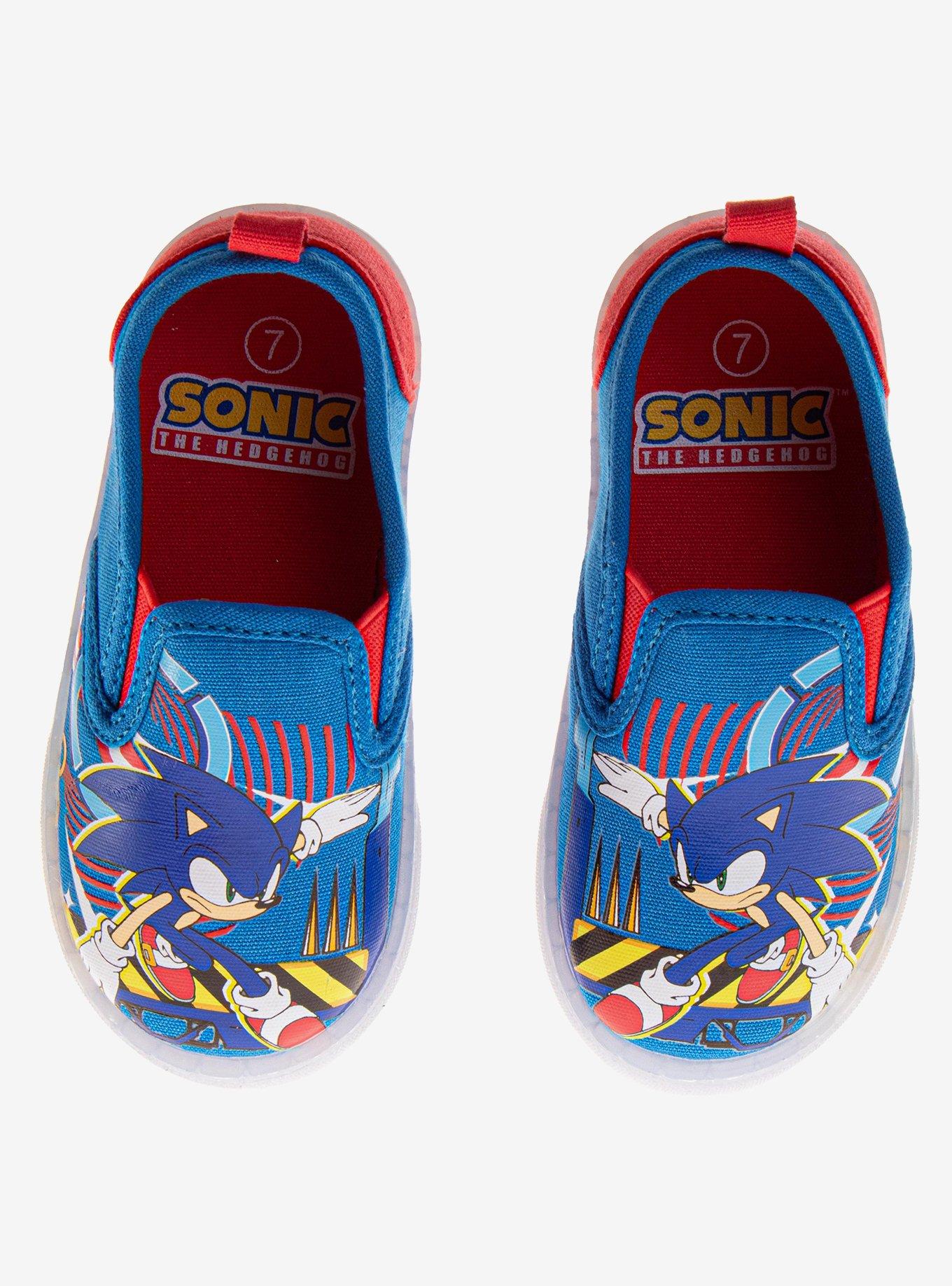 Sonic The Hedgehog Slip-On Canvas Toddler & Little Kids Sneakers Blue and Red, , hi-res