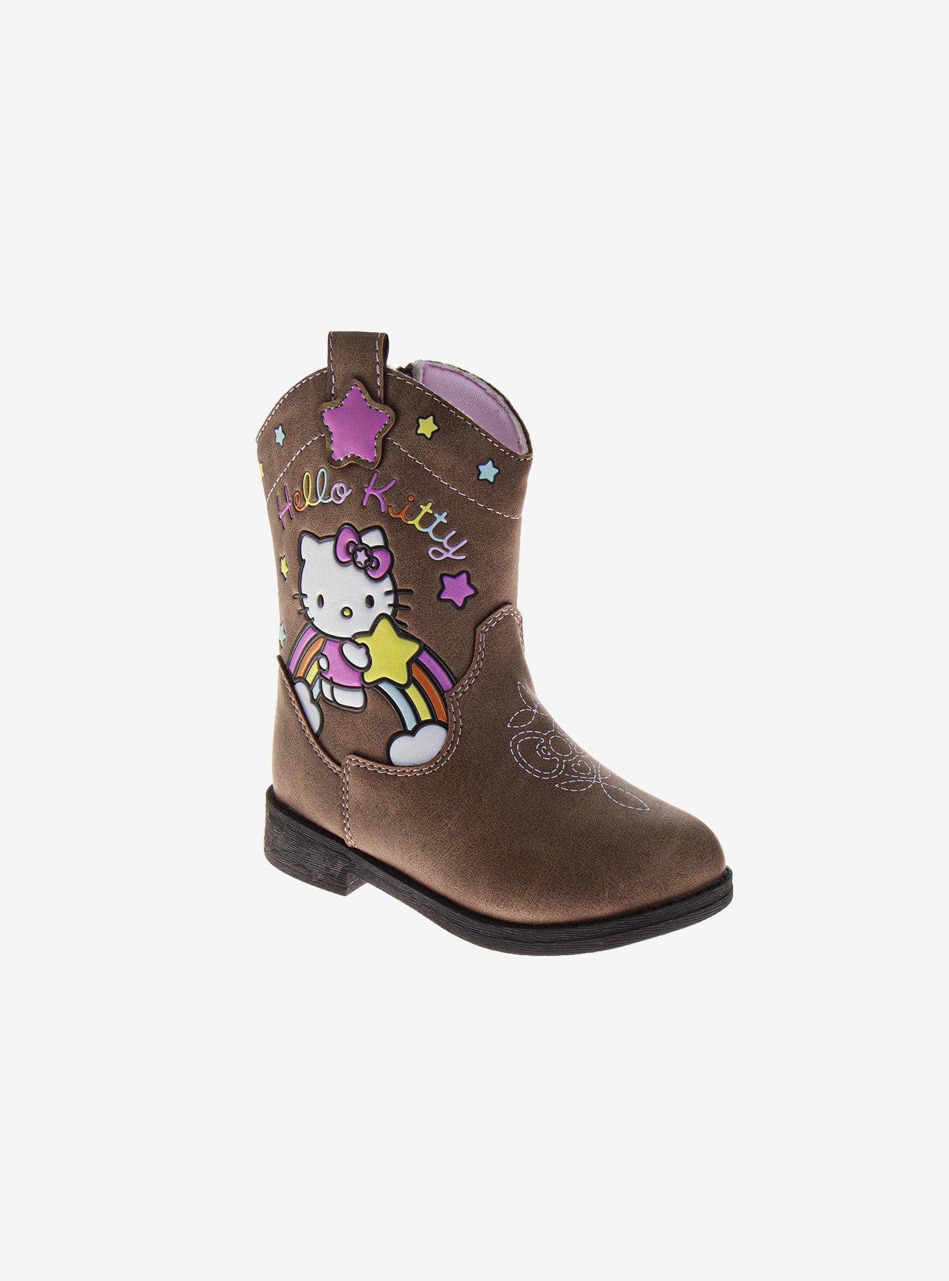 Hello Kitty Rainbow & Star Calf High Toddler & Little Kids Cowboy Boots, , hi-res