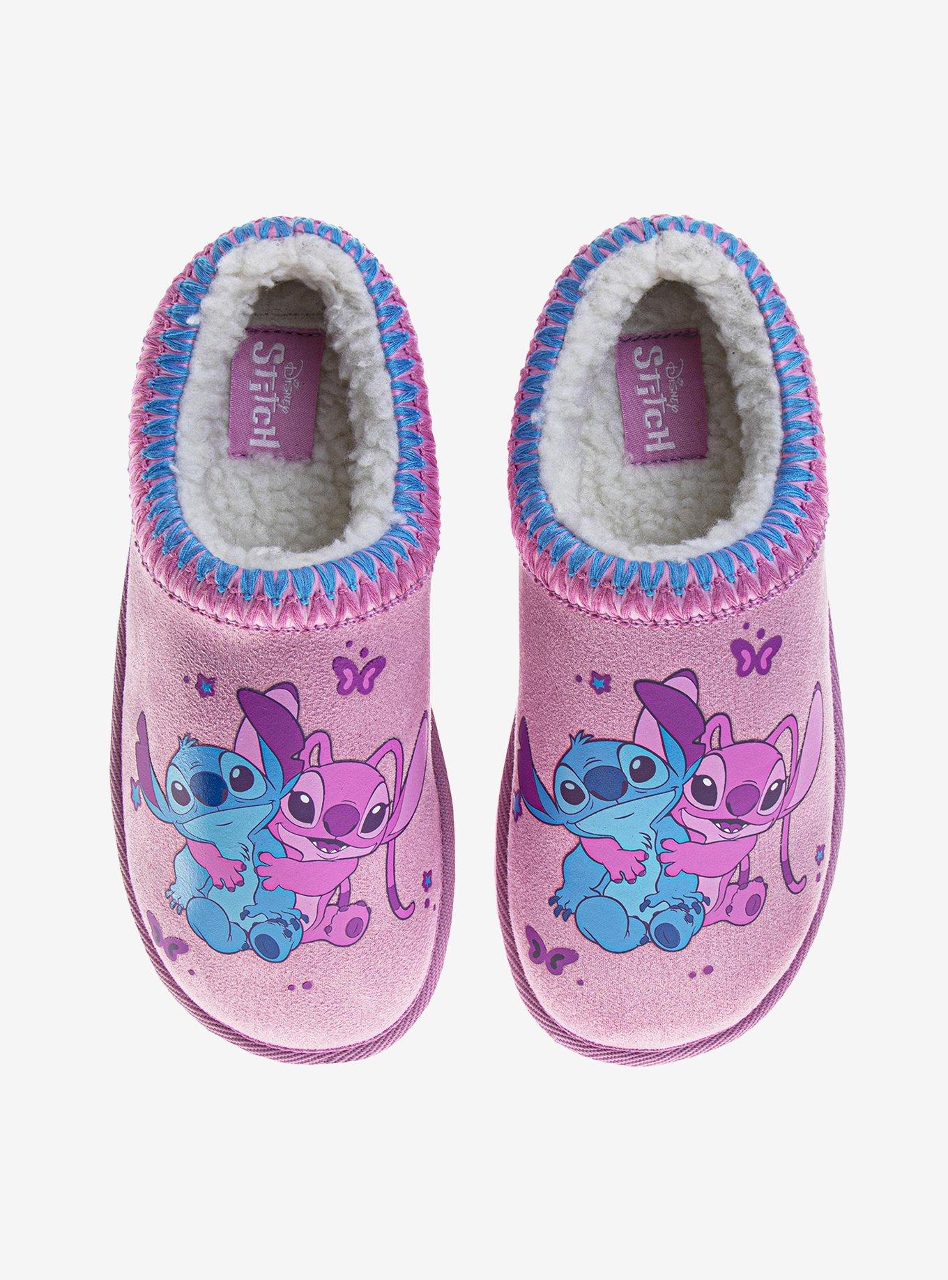 Disney Lilo & Stitch & Angel Plush Lined Cozy Kids Slippers, , hi-res
