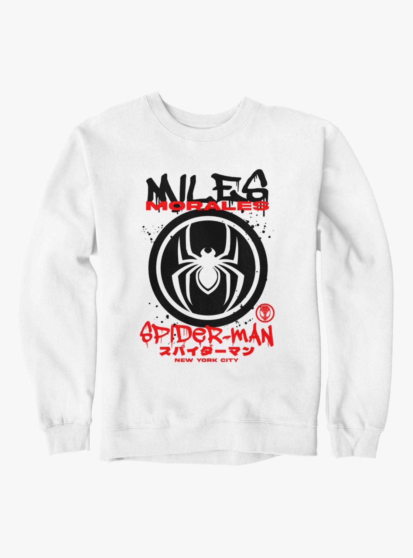 Marvel Spider-Man New York Dripping Miles Morales Sweatshirt, , hi-res