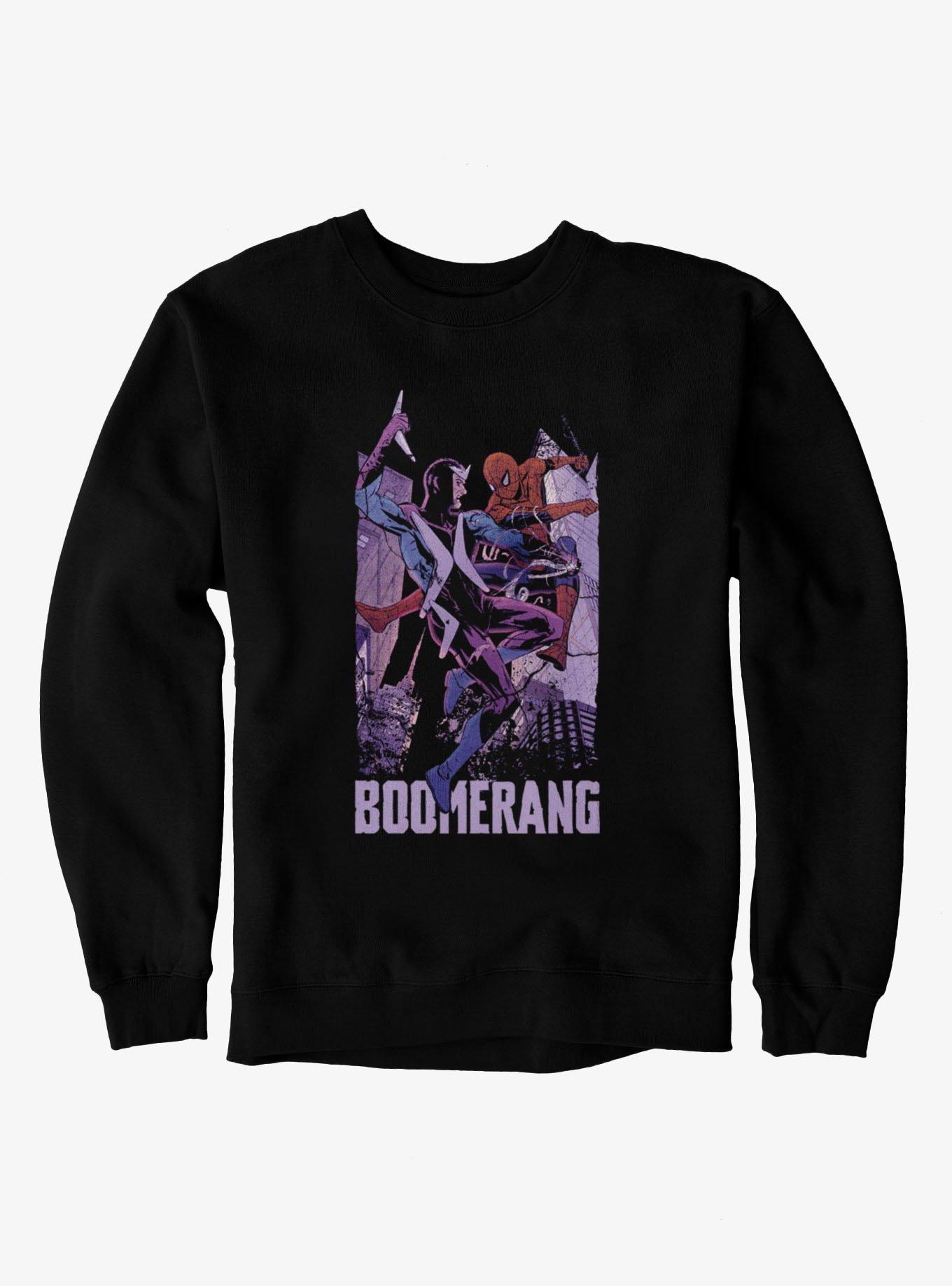 Marvel Spider-Man Boomerang Battle City Backdrop Sweatshirt