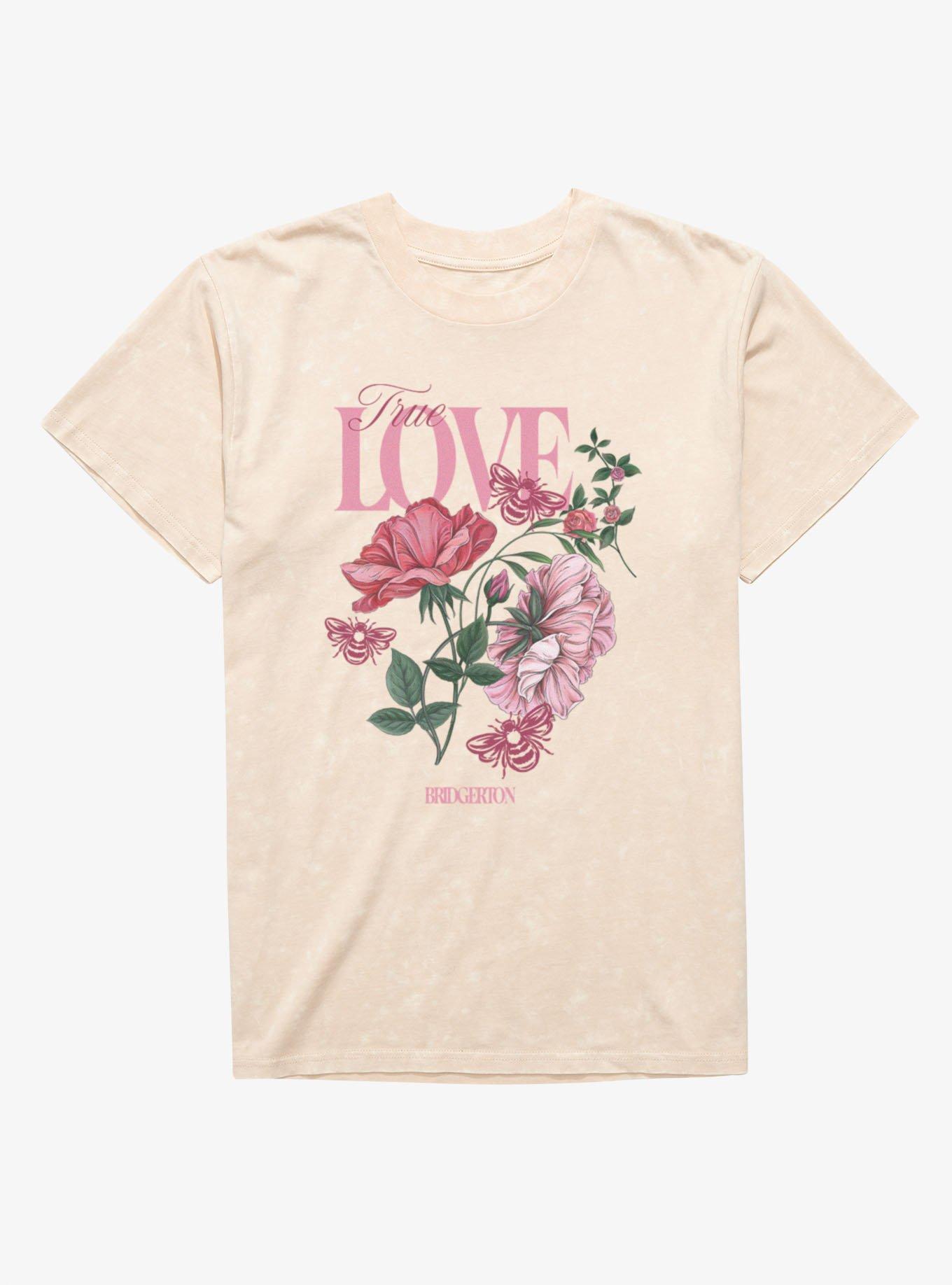 Bridgerton True Love Flowers Mineral Wash T-Shirt, , hi-res