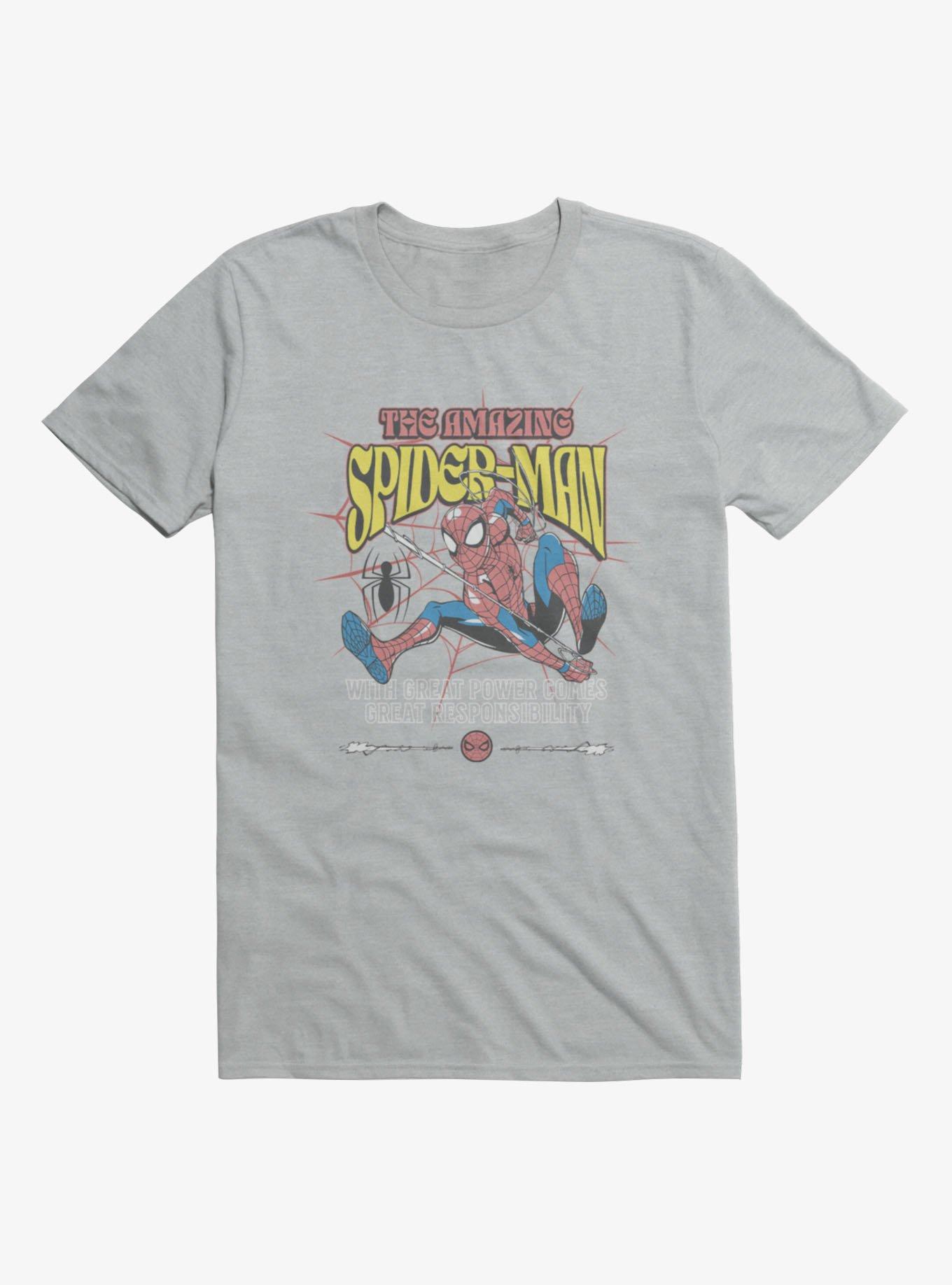 Marvel Spider-Man Great Power Great Responsibility Mens T-Shirt